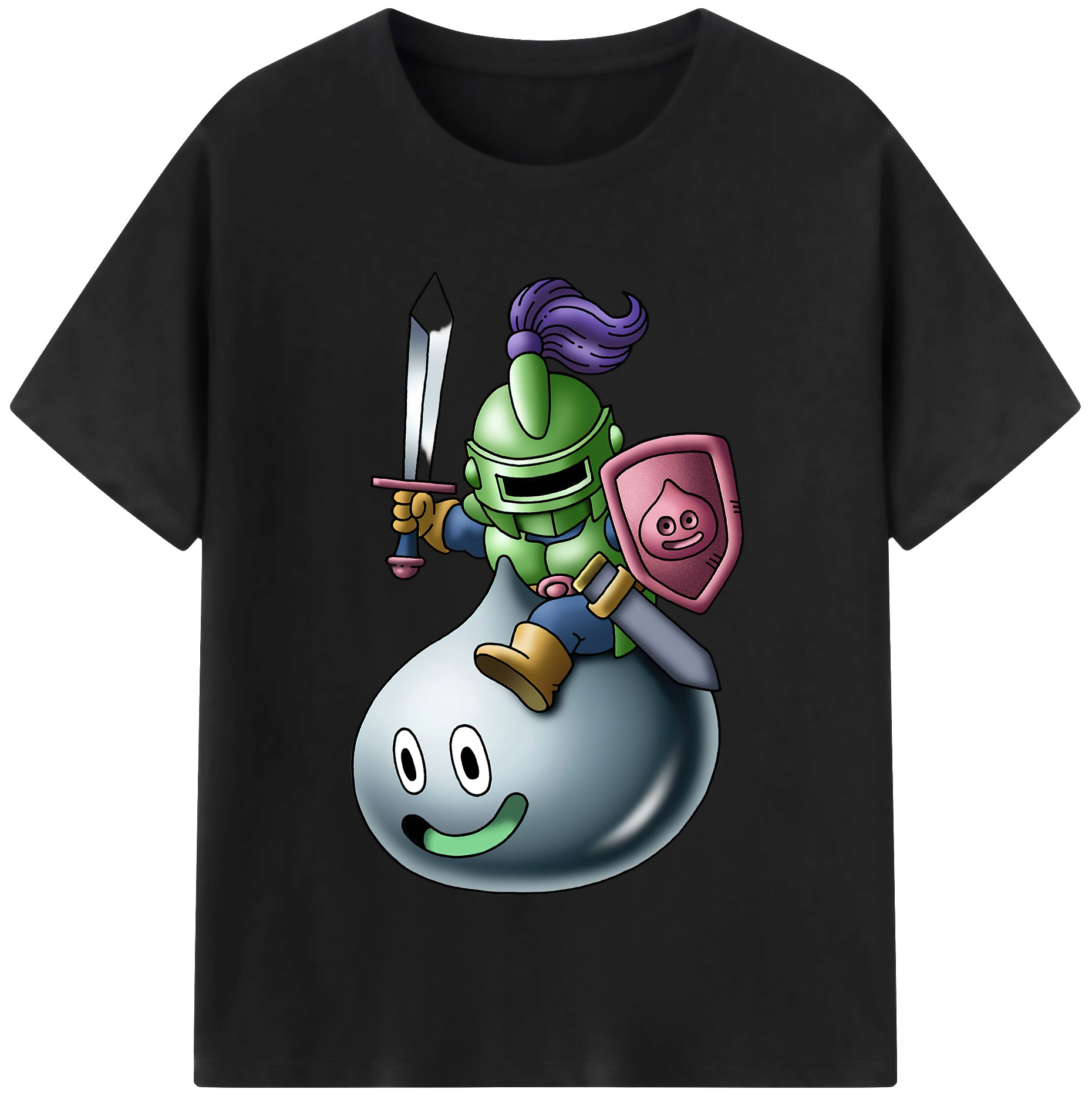 （画像用） ドラゴンクエスト Doragon Kuesuto Dragon Quest 綿100％半袖Tシャツ（フロントプリント）
