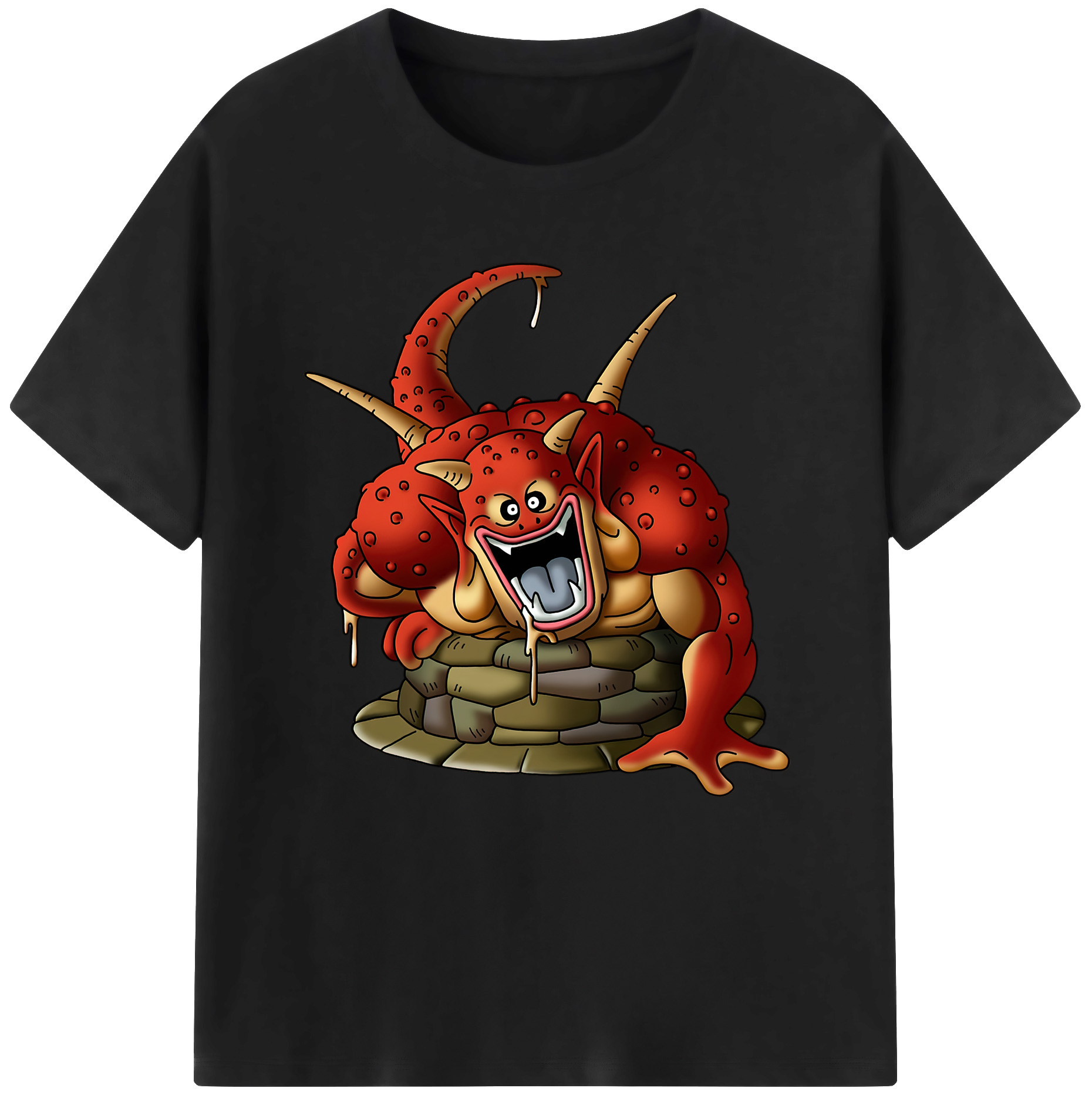 （画像用） ドラゴンクエスト Doragon Kuesuto Dragon Quest 綿100％半袖Tシャツ（フロントプリント）