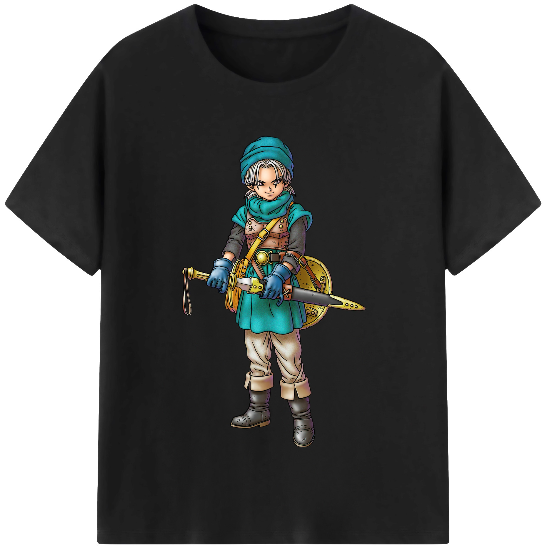 （画像用） ドラゴンクエスト Doragon Kuesuto Dragon Quest 綿100％半袖Tシャツ（フロントプリント）