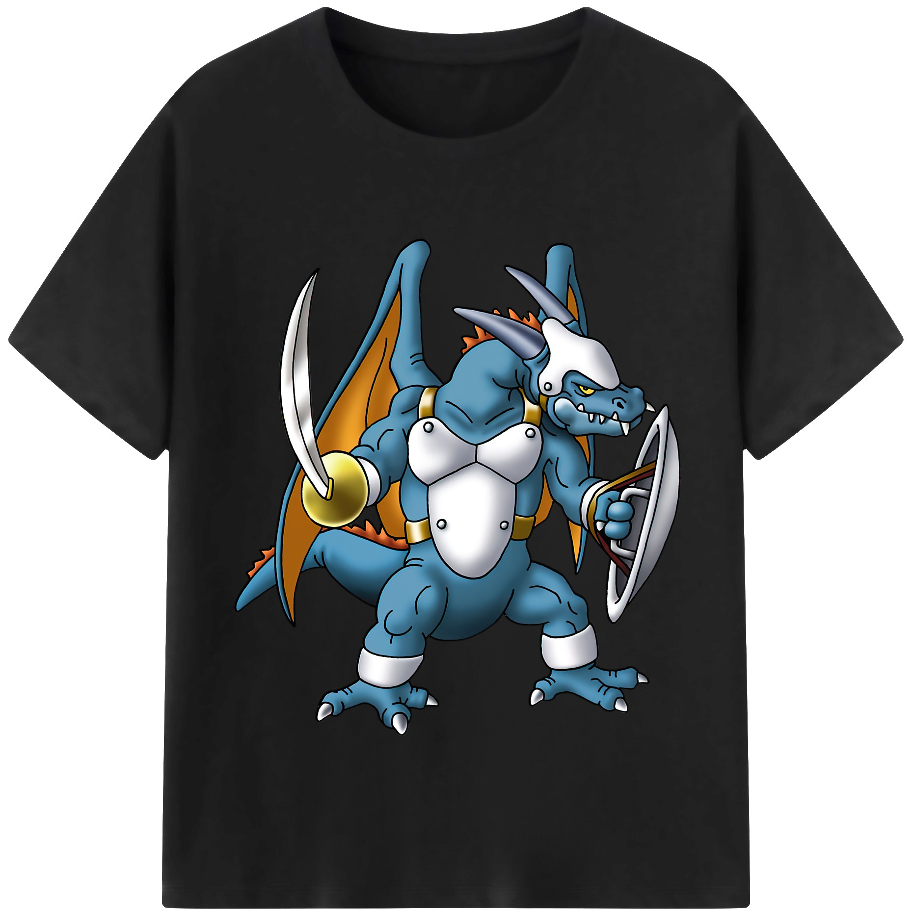 （画像用） ドラゴンクエスト Doragon Kuesuto Dragon Quest 綿100％半袖Tシャツ（フロントプリント）