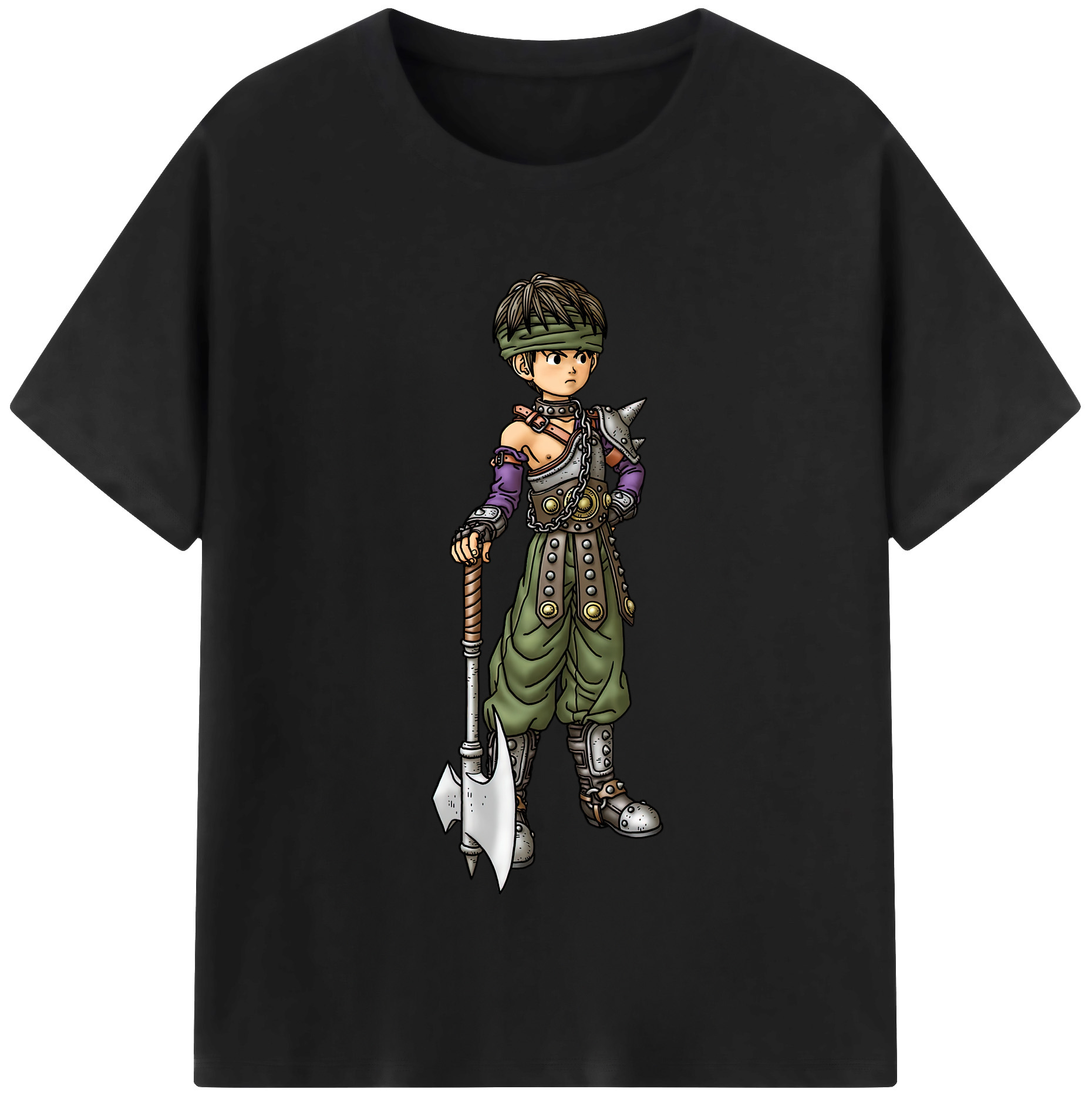 （画像用） ドラゴンクエスト Doragon Kuesuto Dragon Quest 綿100％半袖Tシャツ（フロントプリント）