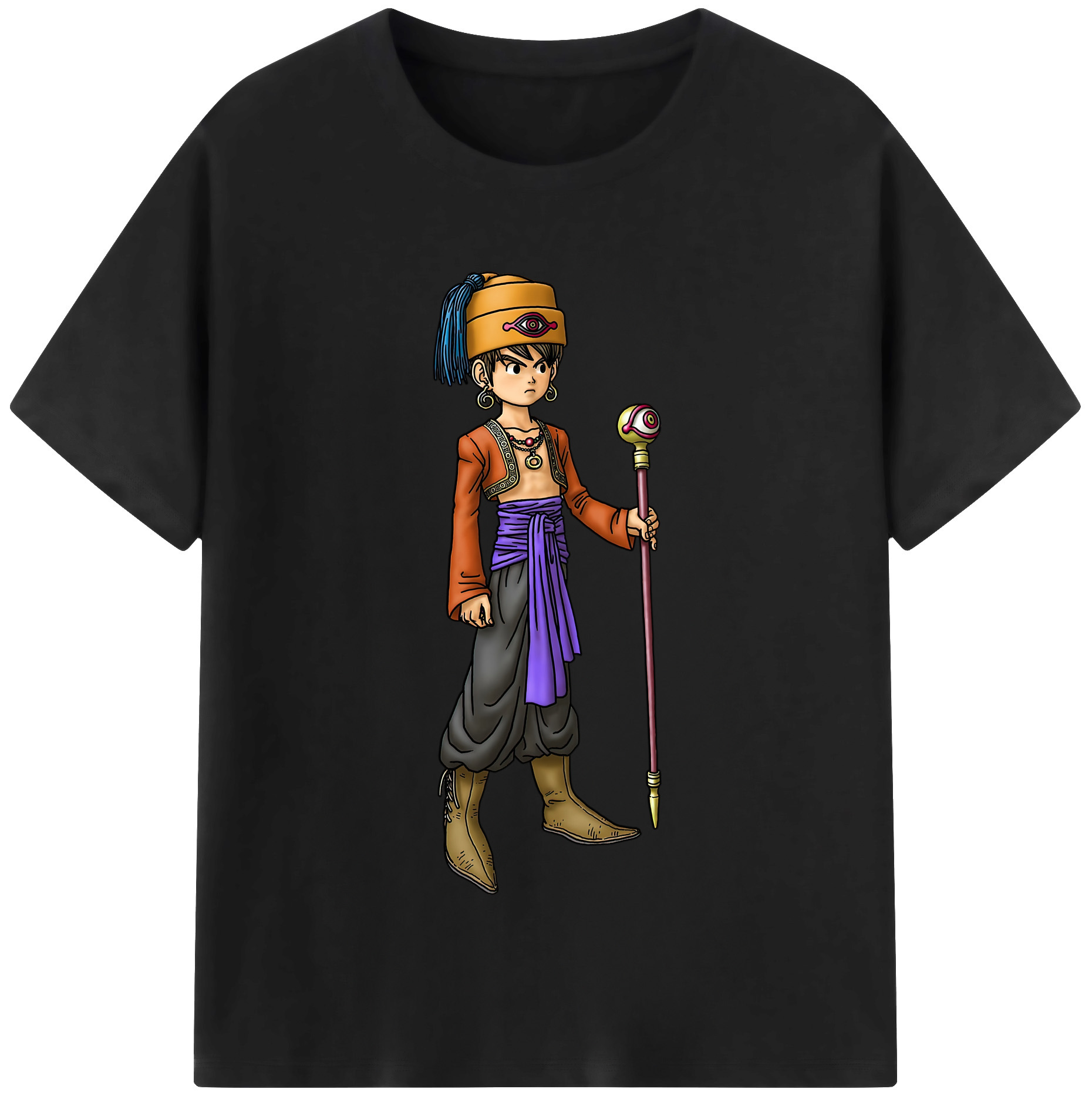 （画像用） ドラゴンクエスト Doragon Kuesuto Dragon Quest 綿100％半袖Tシャツ（フロントプリント）