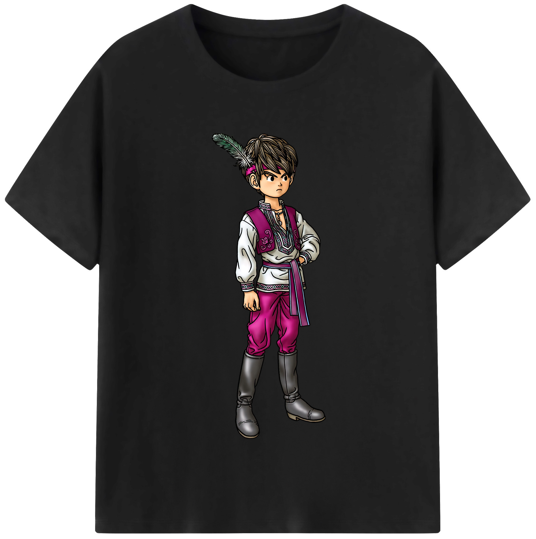 （画像用） ドラゴンクエスト Doragon Kuesuto Dragon Quest 綿100％半袖Tシャツ（フロントプリント）