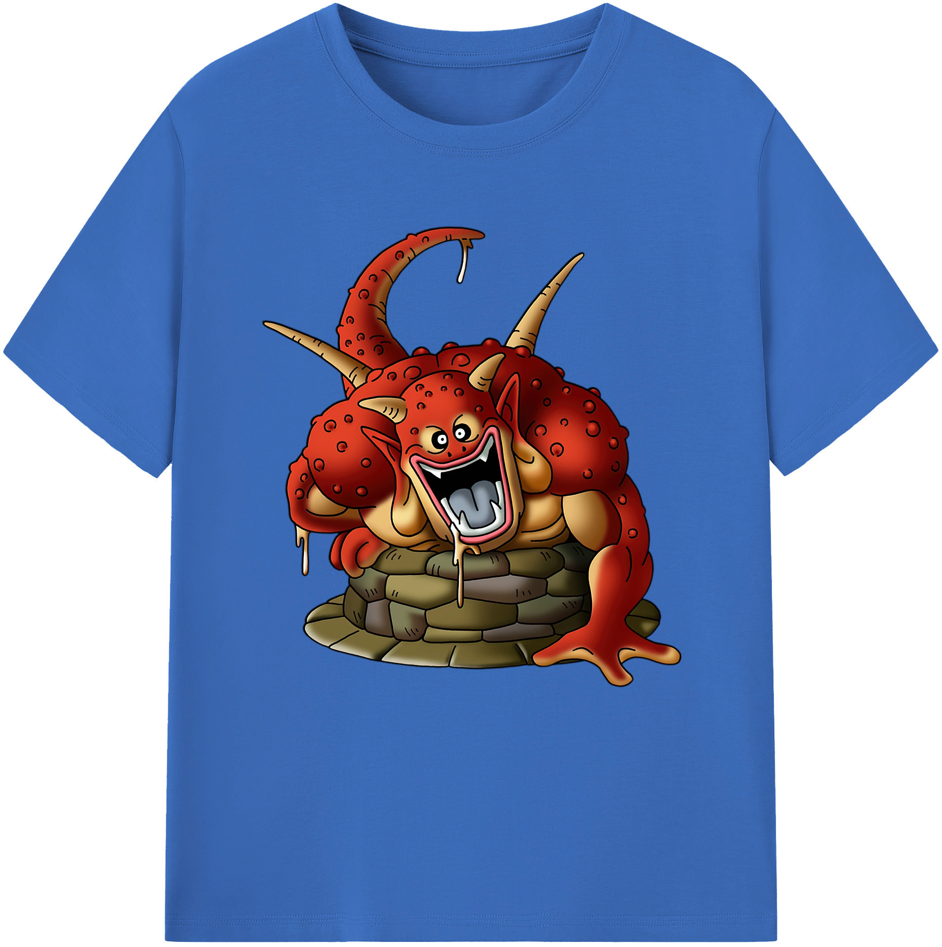 （画像用） ドラゴンクエスト Doragon Kuesuto Dragon Quest 綿100％半袖Tシャツ（フロントプリント）
