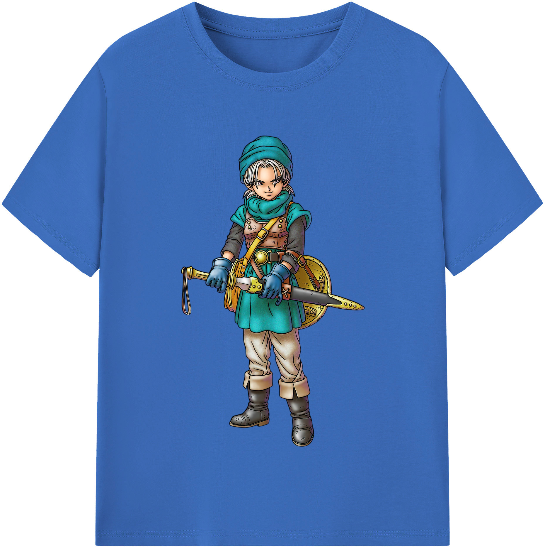 （画像用） ドラゴンクエスト Doragon Kuesuto Dragon Quest 綿100％半袖Tシャツ（フロントプリント）