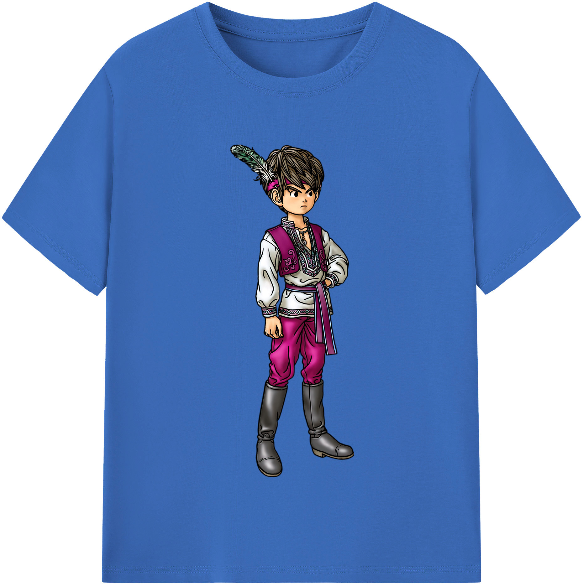 （画像用） ドラゴンクエスト Doragon Kuesuto Dragon Quest 綿100％半袖Tシャツ（フロントプリント）