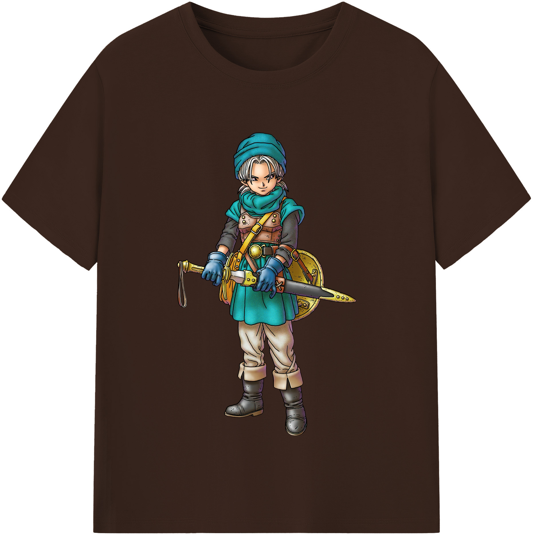 （画像用） ドラゴンクエスト Doragon Kuesuto Dragon Quest 綿100％半袖Tシャツ（フロントプリント）