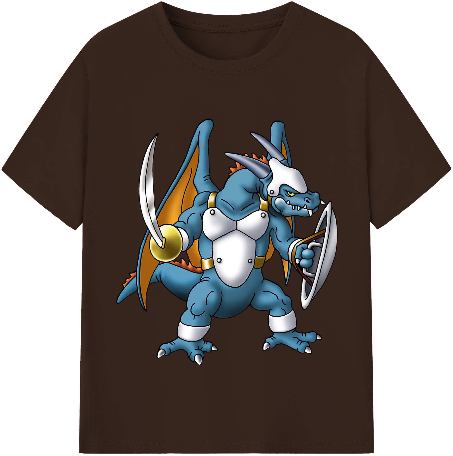 （画像用） ドラゴンクエスト Doragon Kuesuto Dragon Quest 綿100％半袖Tシャツ（フロントプリント）