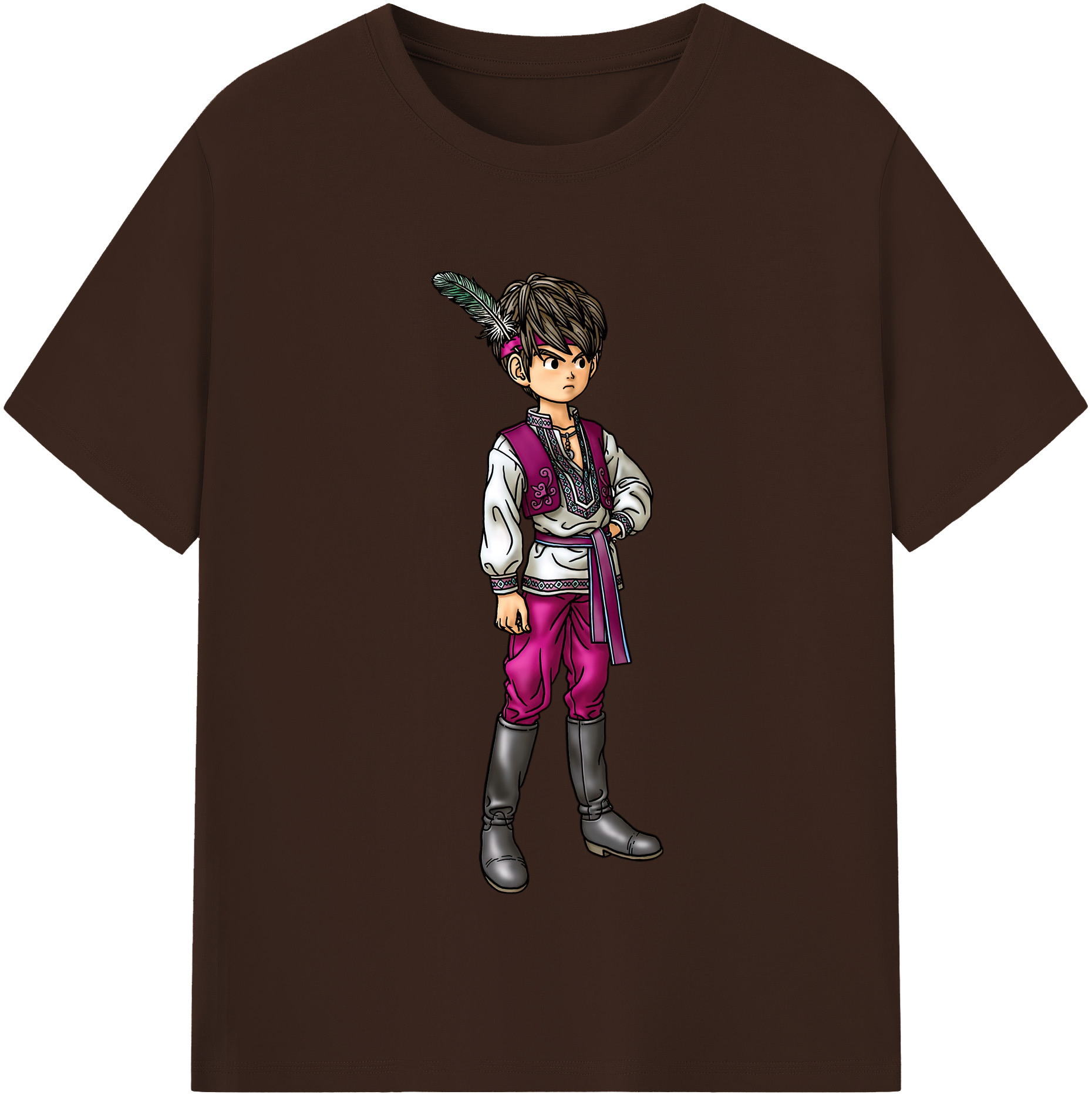 （画像用） ドラゴンクエスト Doragon Kuesuto Dragon Quest 綿100％半袖Tシャツ（フロントプリント）