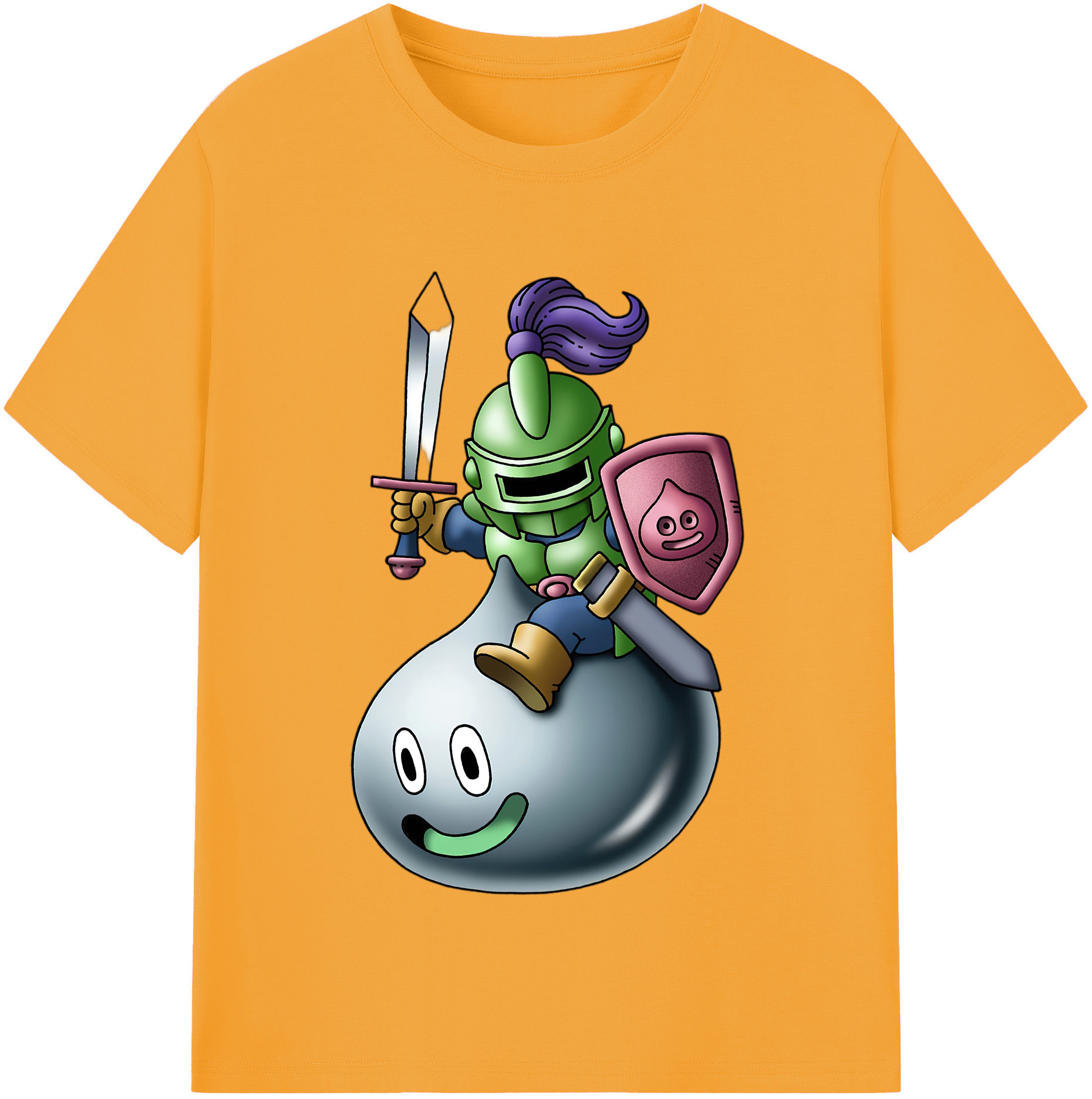 （画像用） ドラゴンクエスト Doragon Kuesuto Dragon Quest 綿100％半袖Tシャツ（フロントプリント）