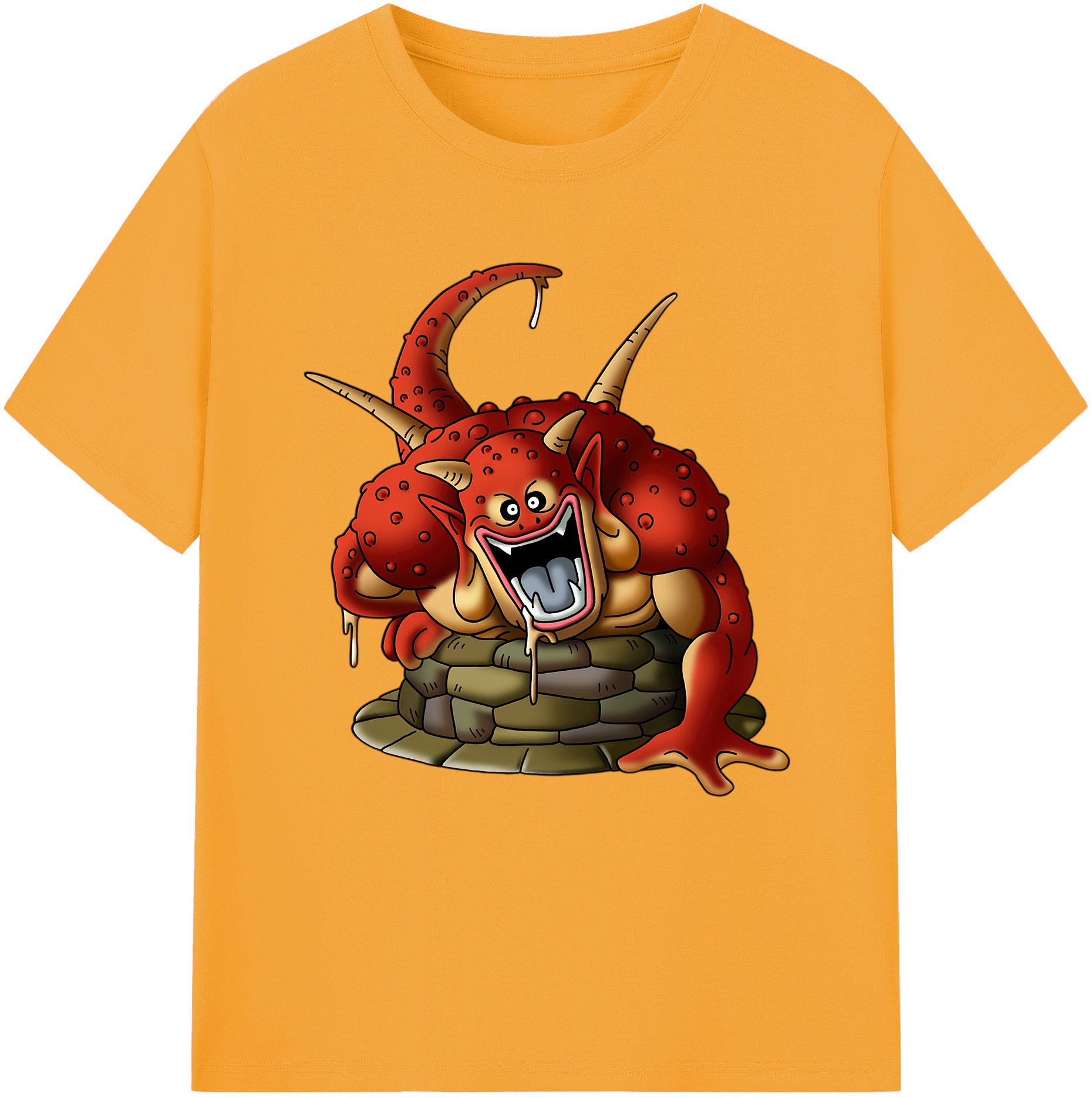 （画像用） ドラゴンクエスト Doragon Kuesuto Dragon Quest 綿100％半袖Tシャツ（フロントプリント）