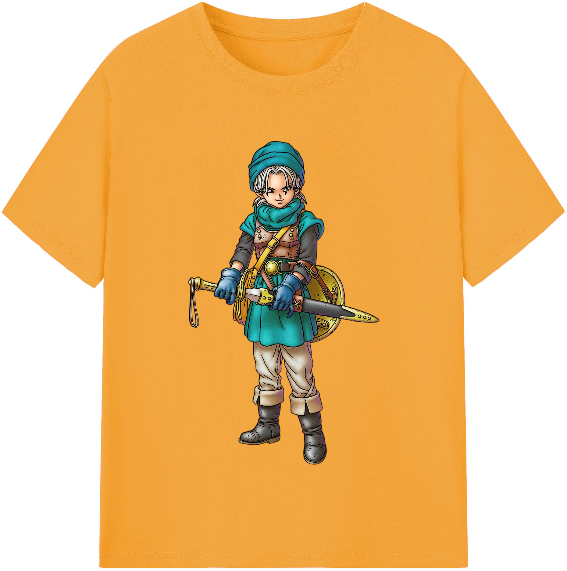 （画像用） ドラゴンクエスト Doragon Kuesuto Dragon Quest 綿100％半袖Tシャツ（フロントプリント）