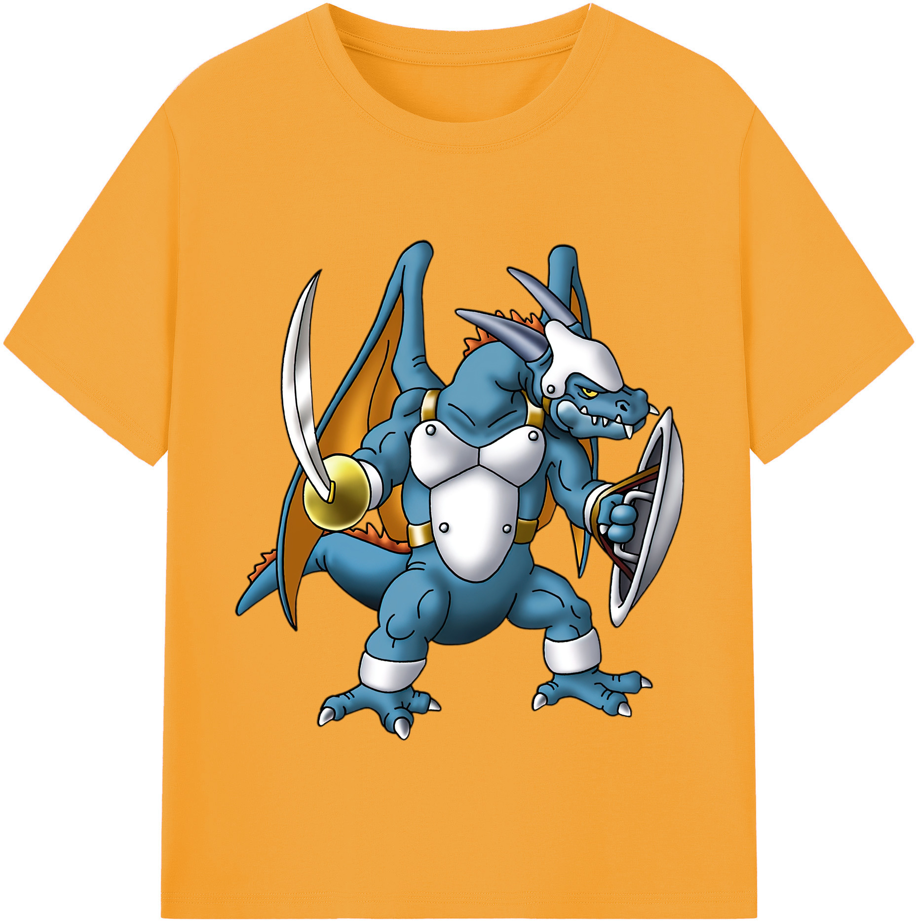（画像用） ドラゴンクエスト Doragon Kuesuto Dragon Quest 綿100％半袖Tシャツ（フロントプリント）