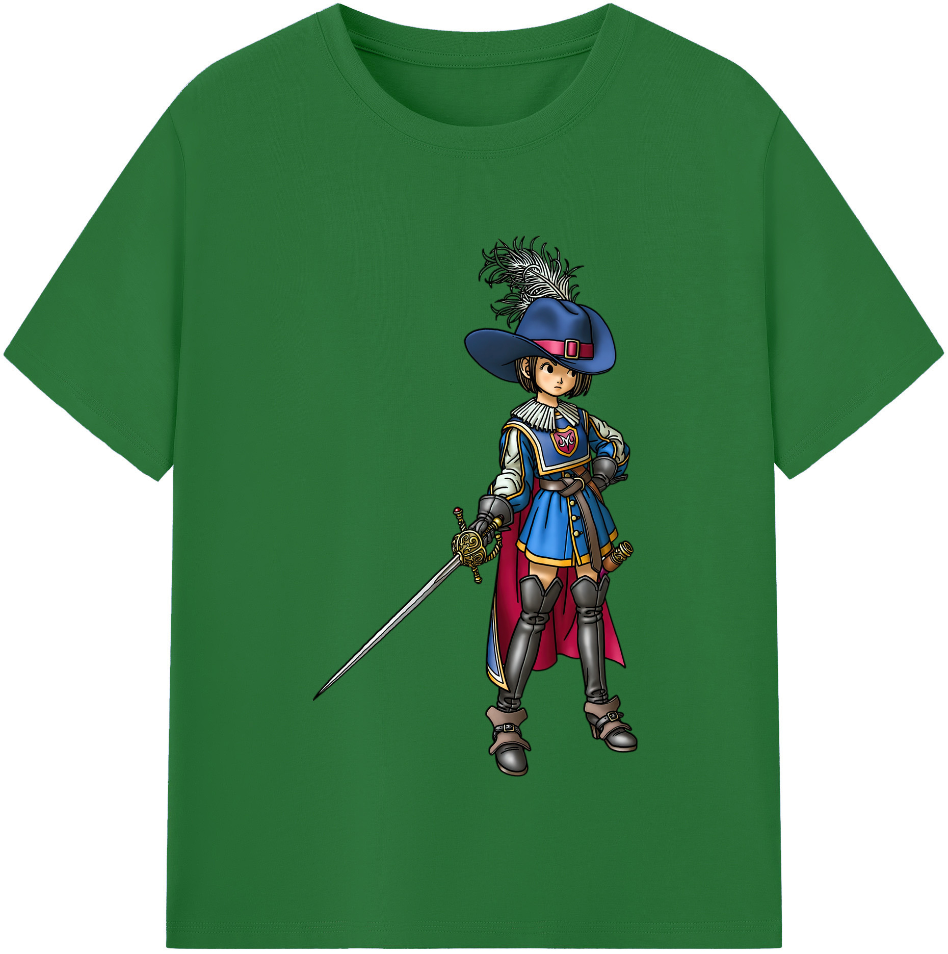 （画像用） ドラゴンクエスト Doragon Kuesuto Dragon Quest 綿100％半袖Tシャツ（フロントプリント）