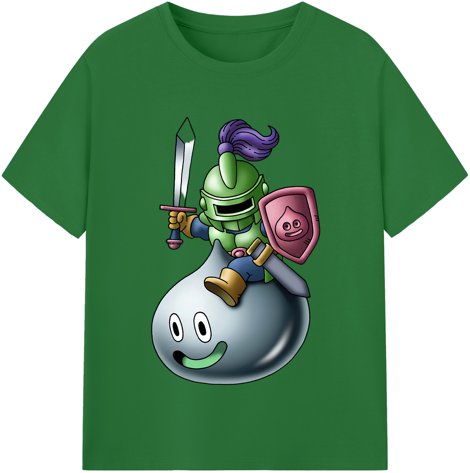 （画像用） ドラゴンクエスト Doragon Kuesuto Dragon Quest 綿100％半袖Tシャツ（フロントプリント）