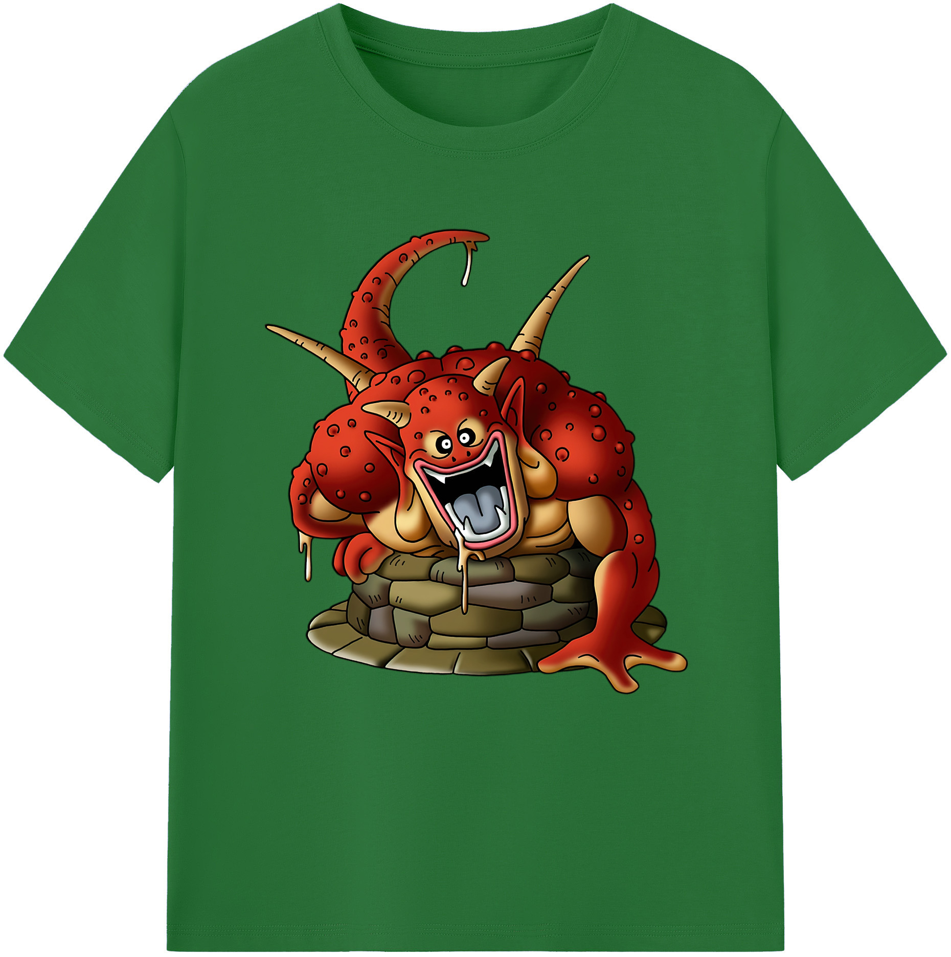 （画像用） ドラゴンクエスト Doragon Kuesuto Dragon Quest 綿100％半袖Tシャツ（フロントプリント）