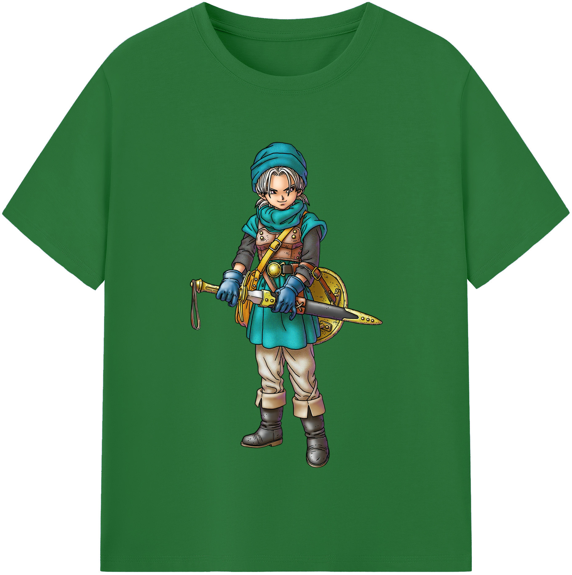 （画像用） ドラゴンクエスト Doragon Kuesuto Dragon Quest 綿100％半袖Tシャツ（フロントプリント）