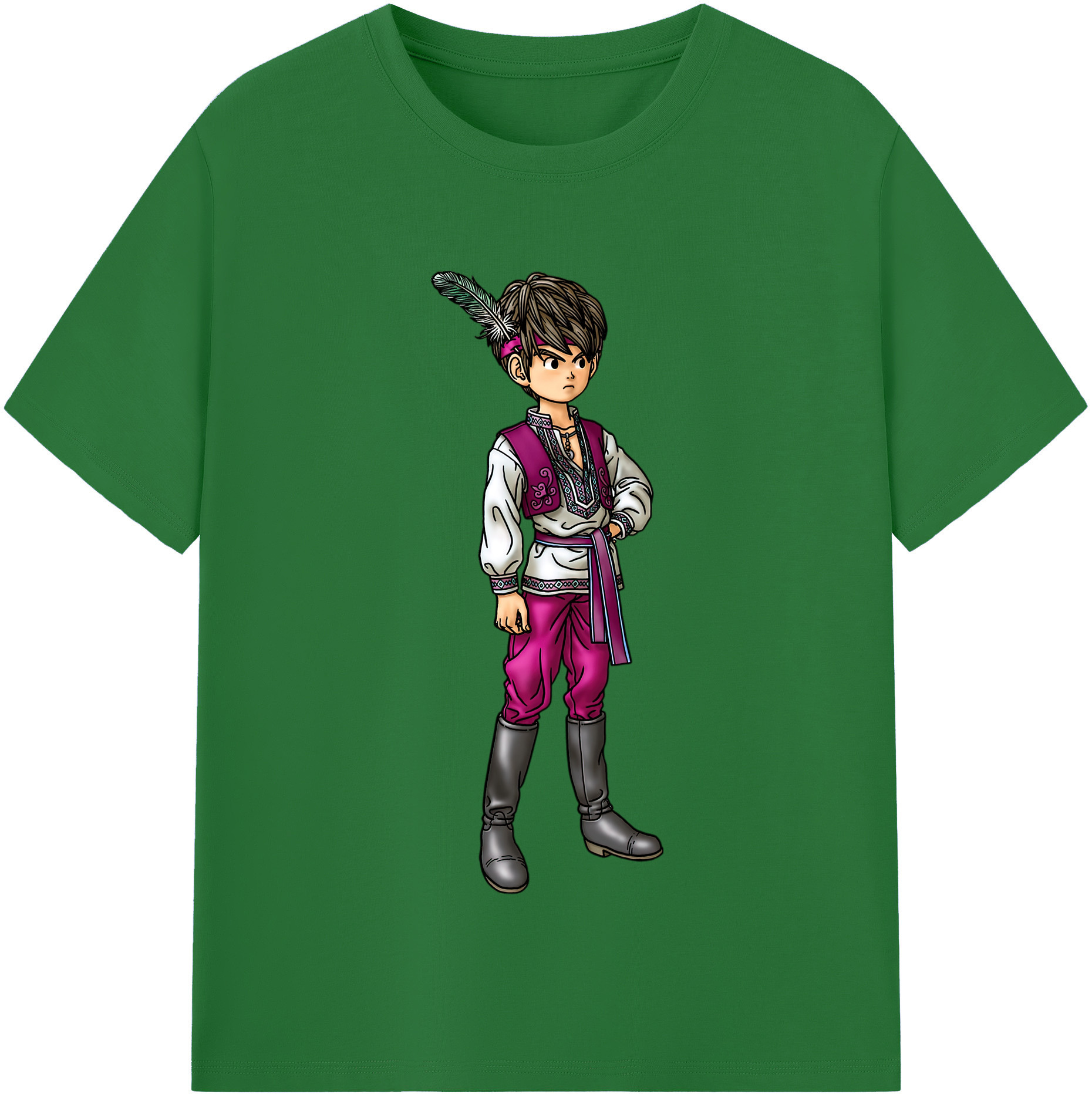 （画像用） ドラゴンクエスト Doragon Kuesuto Dragon Quest 綿100％半袖Tシャツ（フロントプリント）