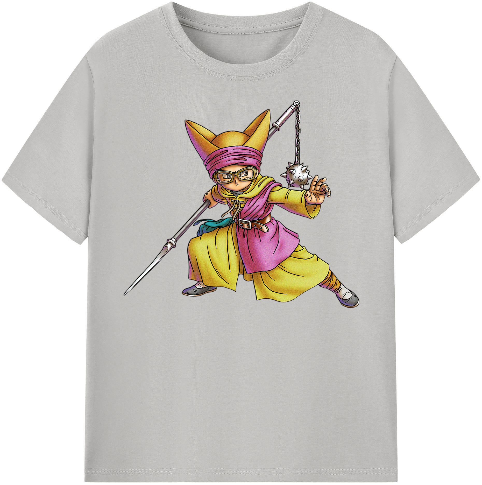 （画像用） ドラゴンクエスト Doragon Kuesuto Dragon Quest 綿100％半袖Tシャツ（フロントプリント）