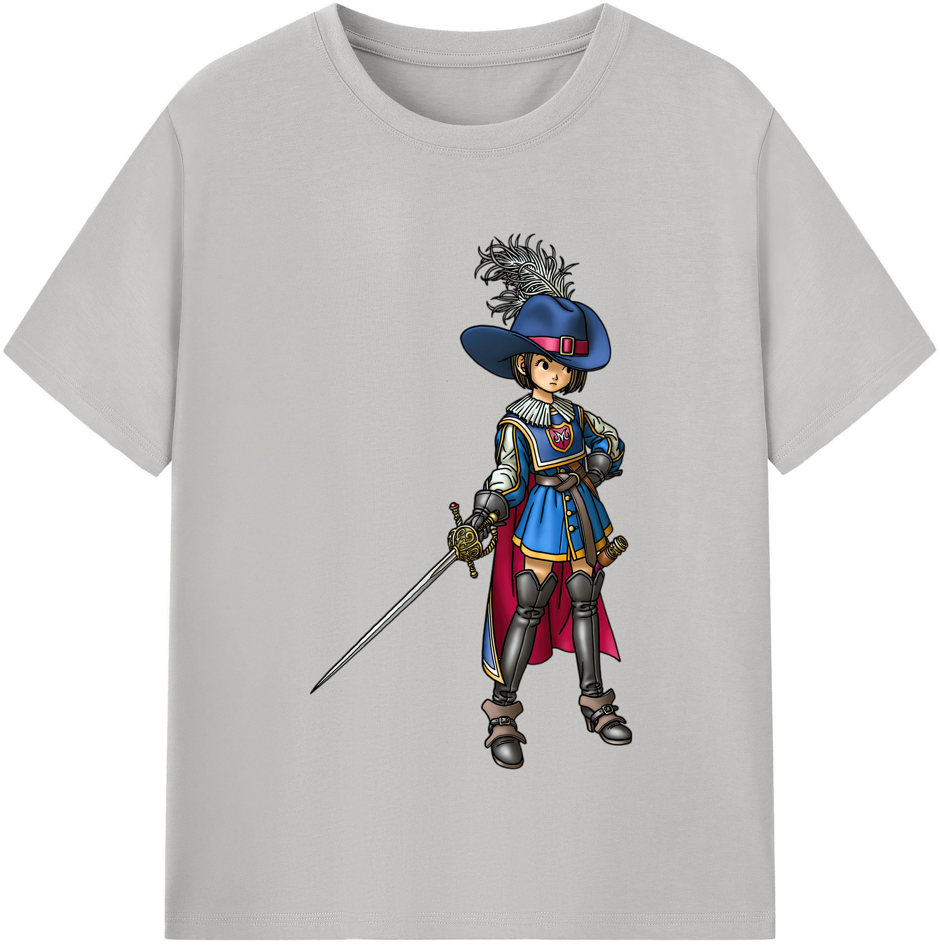 （画像用） ドラゴンクエスト Doragon Kuesuto Dragon Quest 綿100％半袖Tシャツ（フロントプリント）