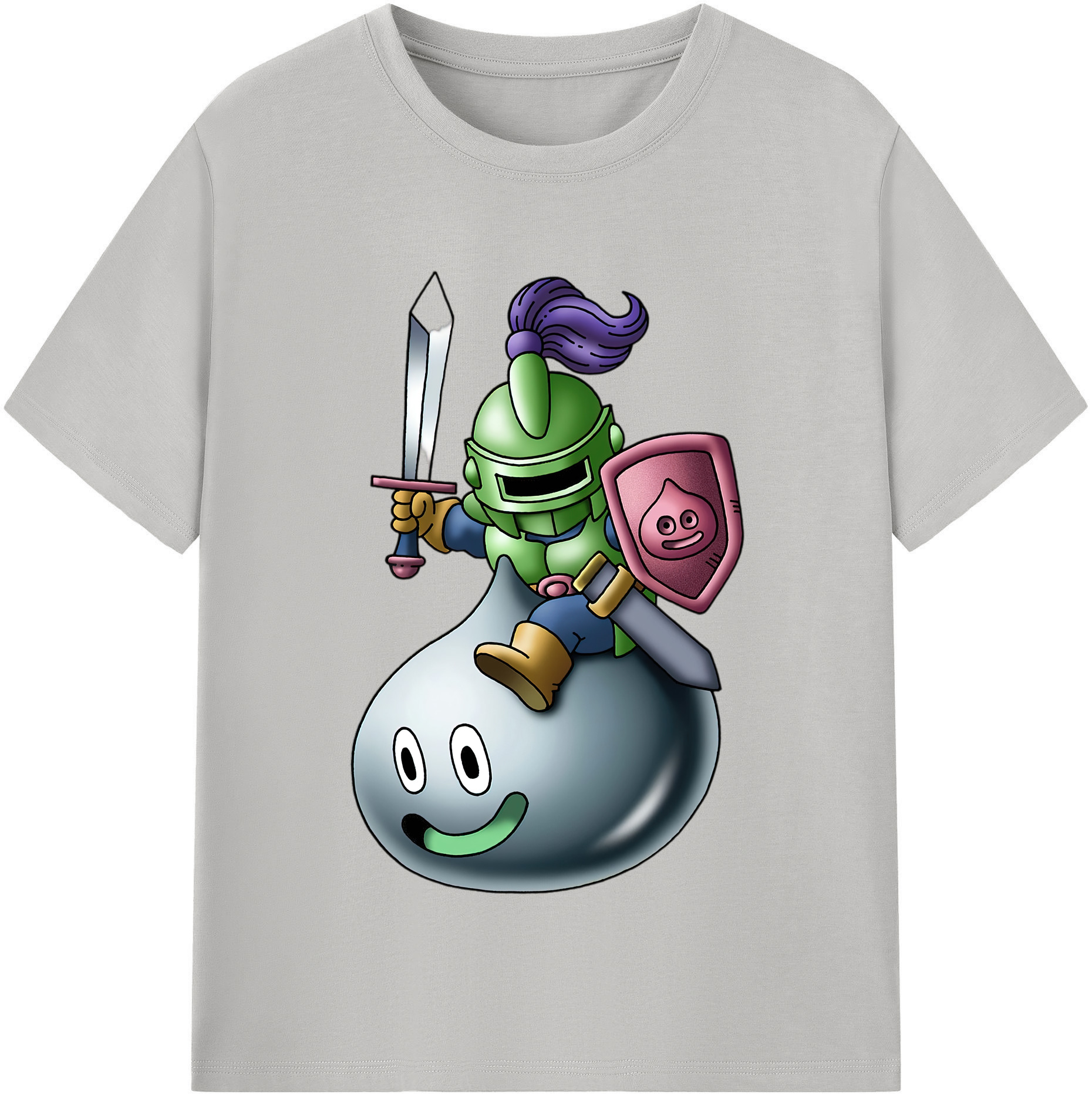 （画像用） ドラゴンクエスト Doragon Kuesuto Dragon Quest 綿100％半袖Tシャツ（フロントプリント）