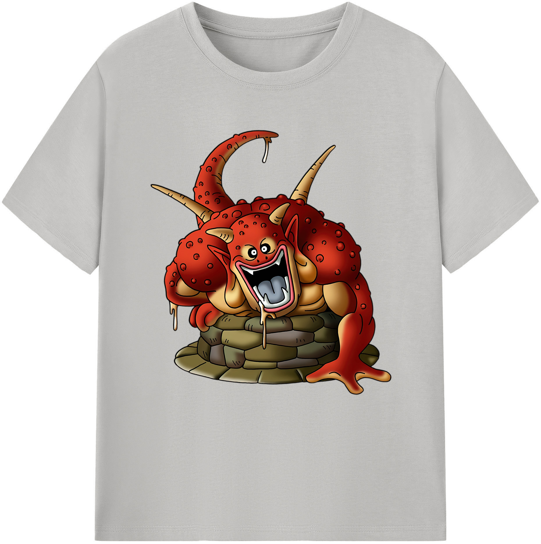 （画像用） ドラゴンクエスト Doragon Kuesuto Dragon Quest 綿100％半袖Tシャツ（フロントプリント）
