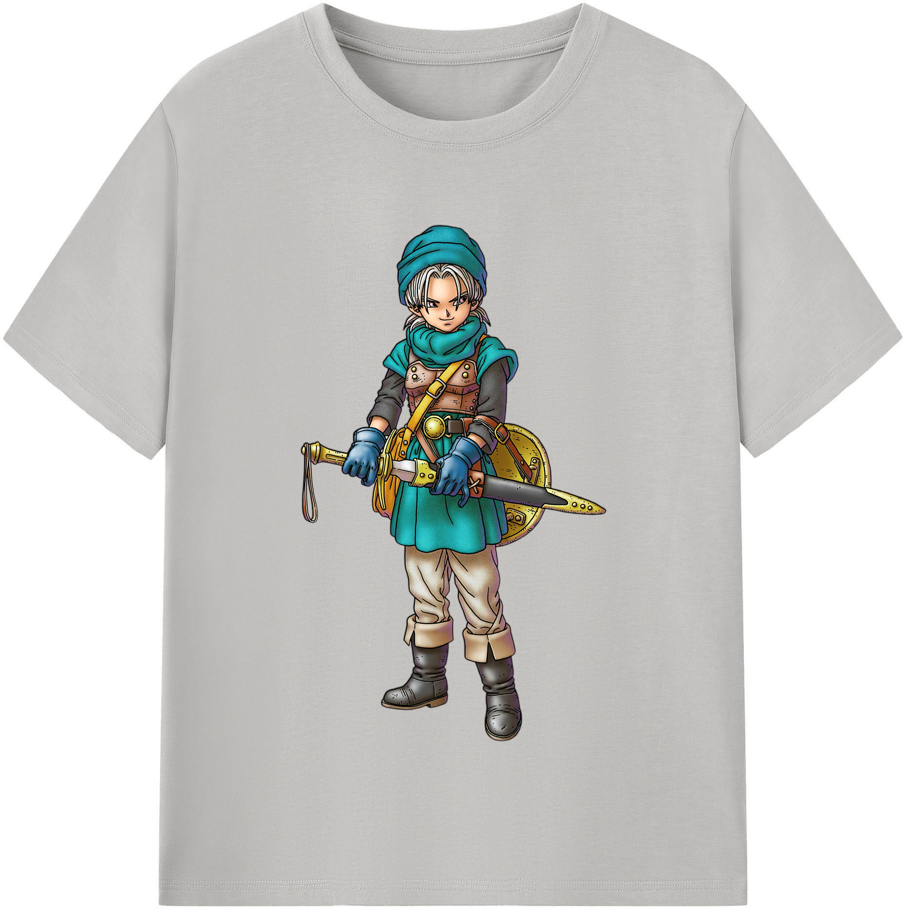 （画像用） ドラゴンクエスト Doragon Kuesuto Dragon Quest 綿100％半袖Tシャツ（フロントプリント）