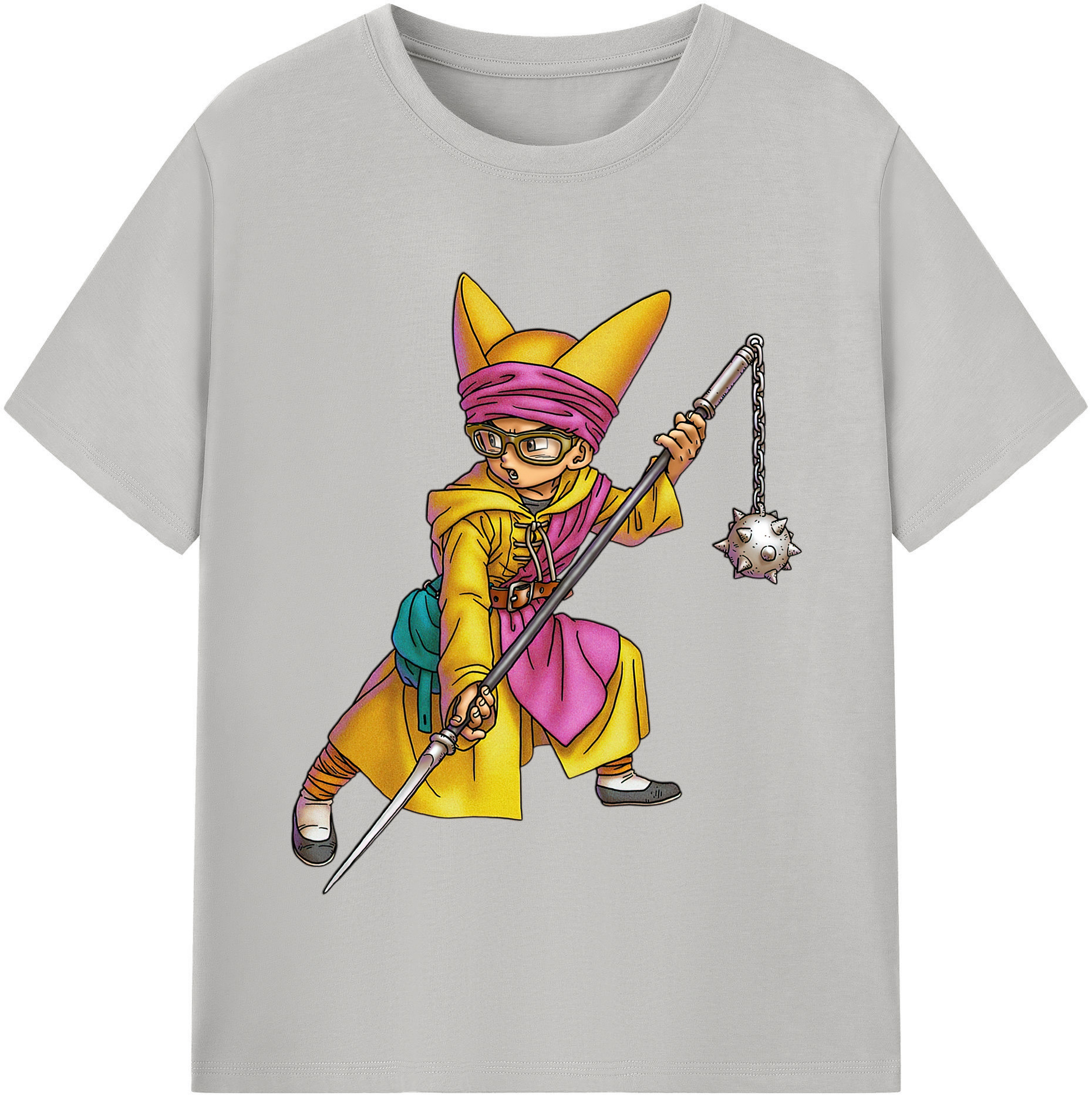 （画像用） ドラゴンクエスト Doragon Kuesuto Dragon Quest 綿100％半袖Tシャツ（フロントプリント）