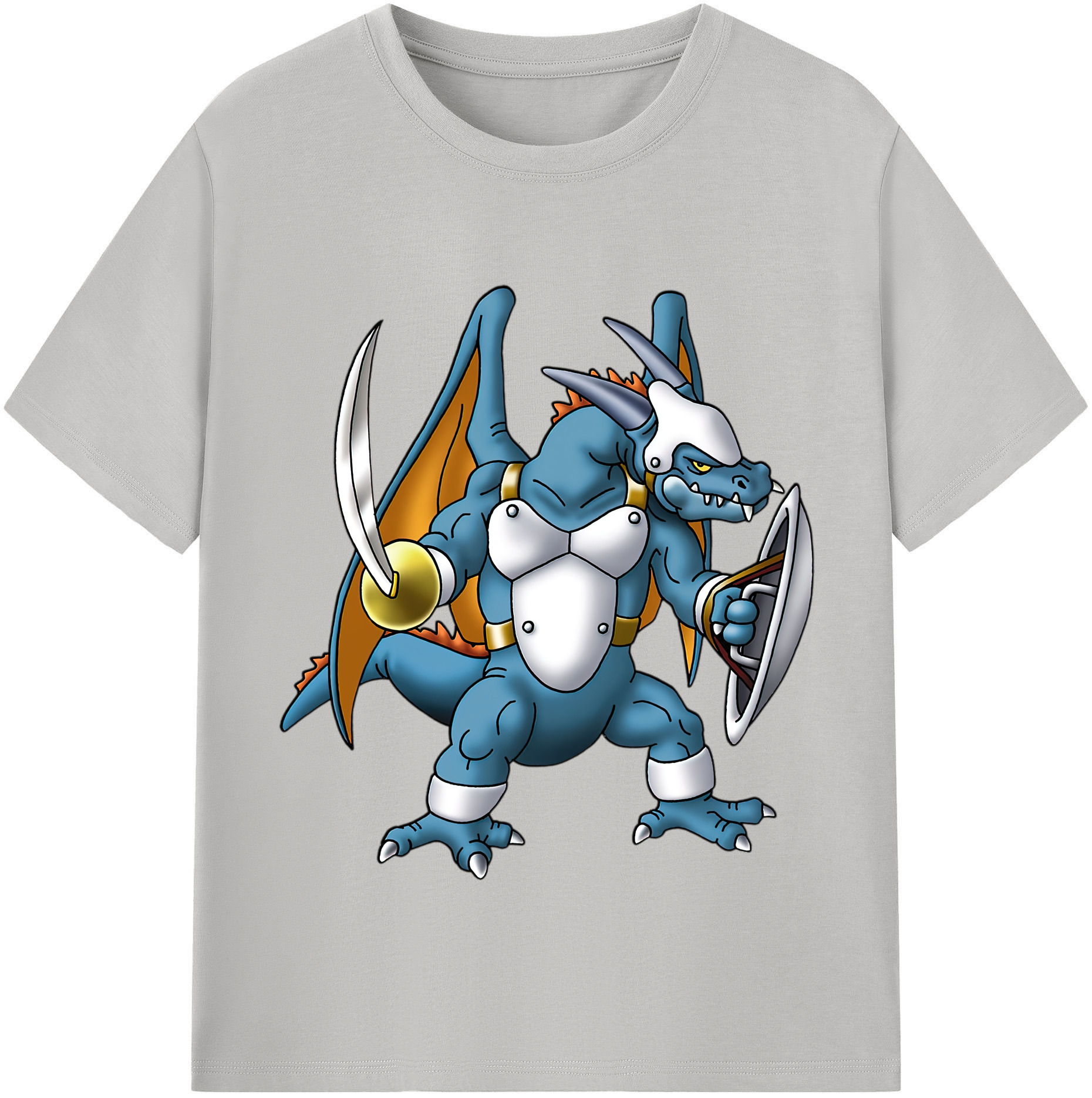 （画像用） ドラゴンクエスト Doragon Kuesuto Dragon Quest 綿100％半袖Tシャツ（フロントプリント）