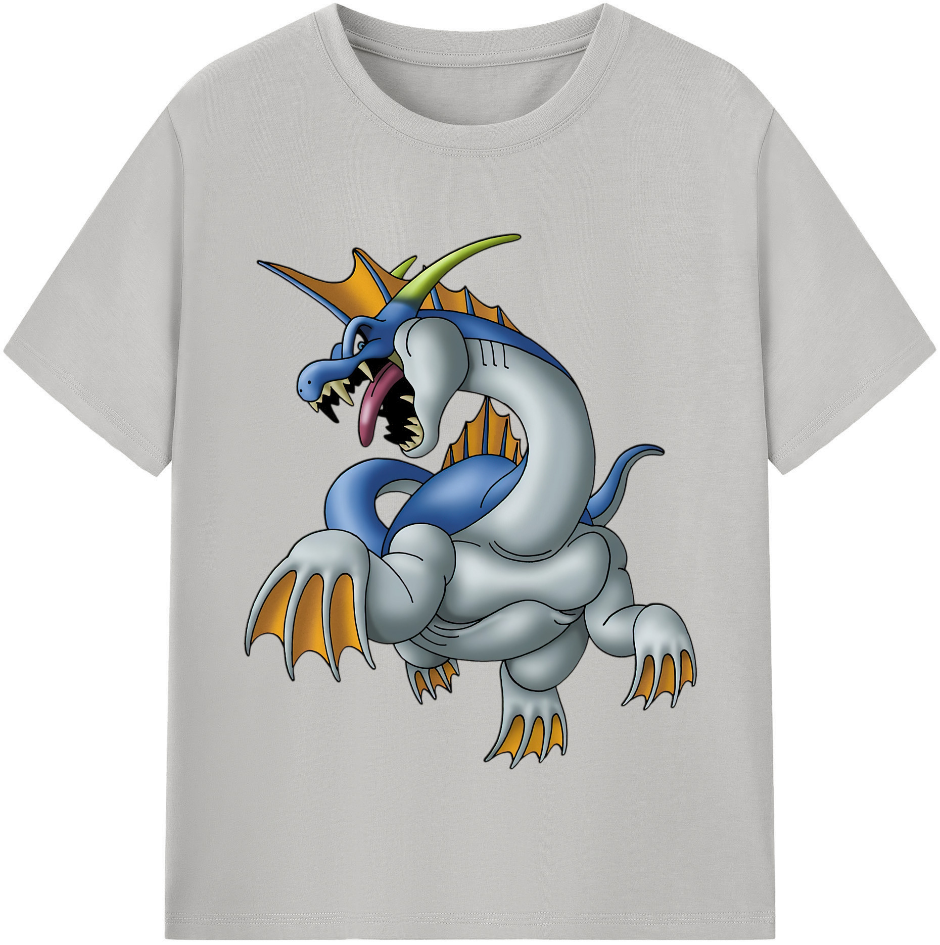（画像用） ドラゴンクエスト Doragon Kuesuto Dragon Quest 綿100％半袖Tシャツ（フロントプリント）