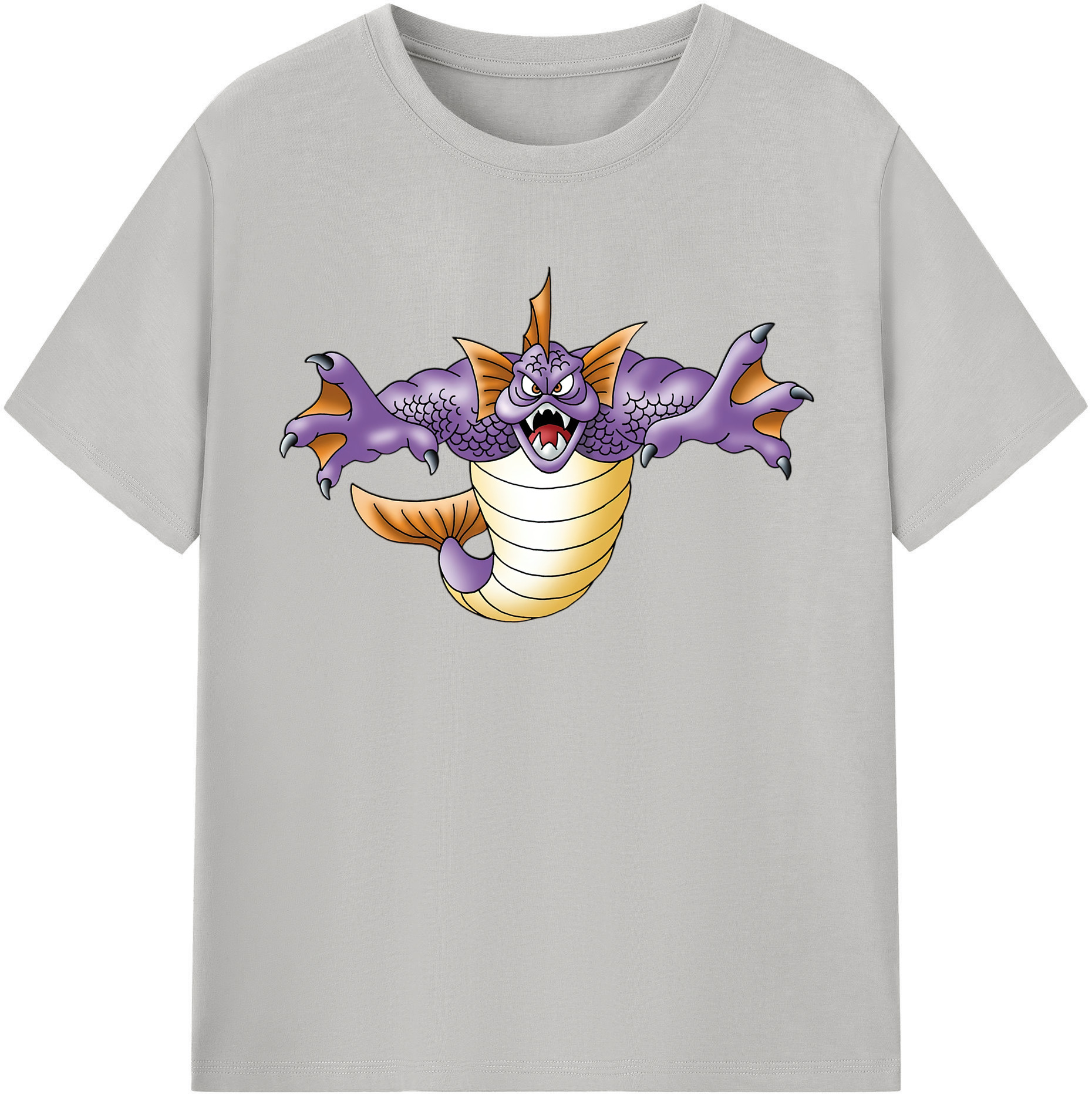 （画像用） ドラゴンクエスト Doragon Kuesuto Dragon Quest 綿100％半袖Tシャツ（フロントプリント）
