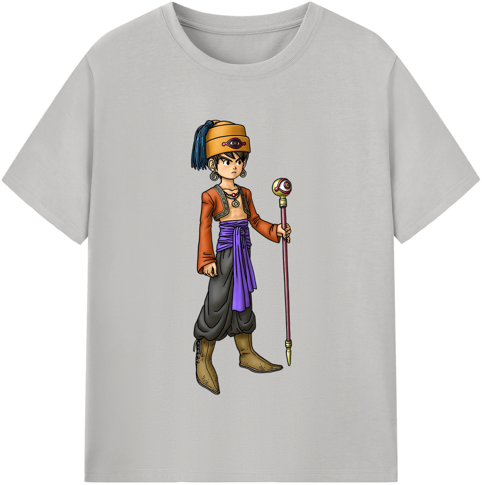（画像用） ドラゴンクエスト Doragon Kuesuto Dragon Quest 綿100％半袖Tシャツ（フロントプリント）