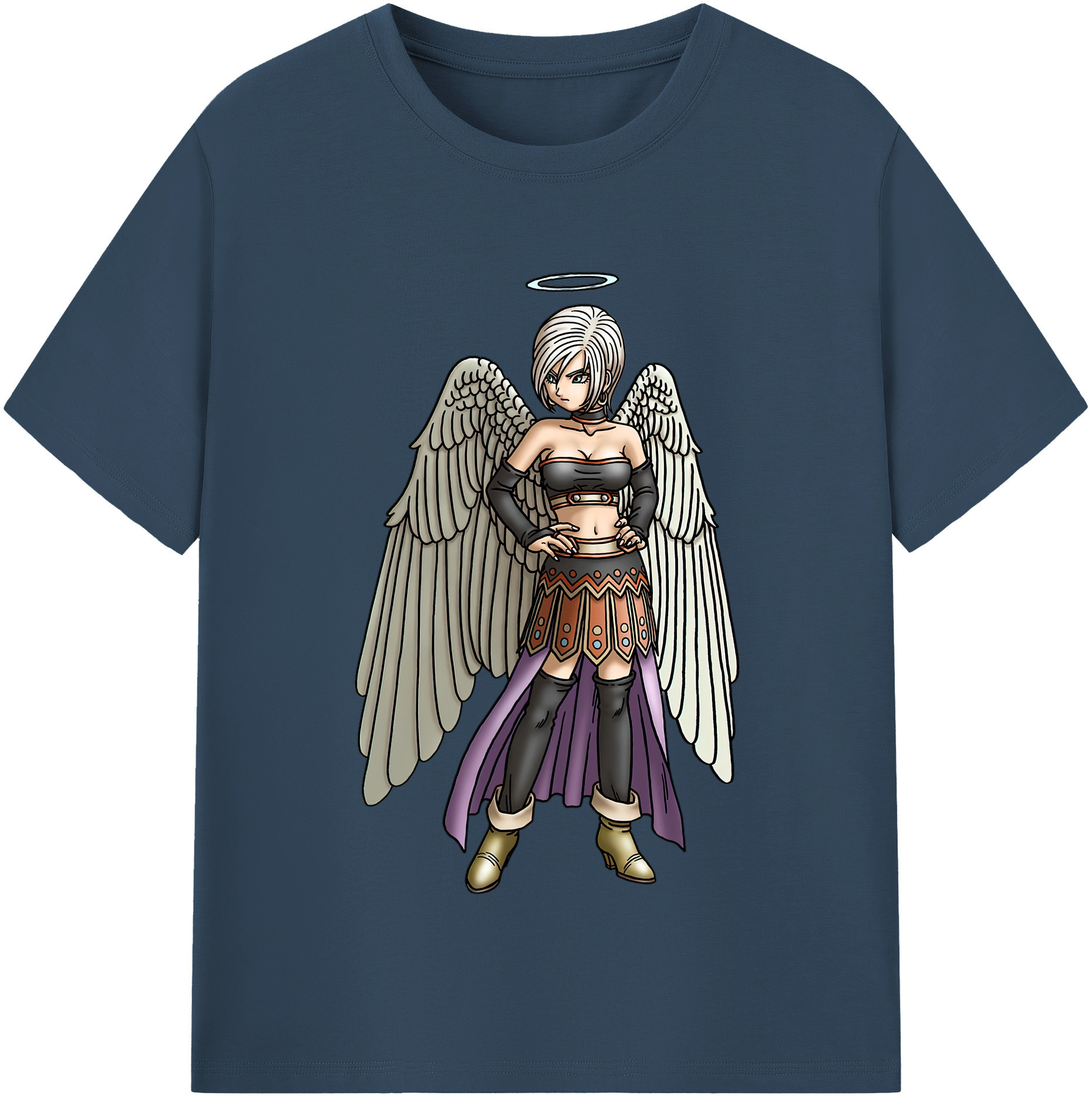 （画像用） ドラゴンクエスト Doragon Kuesuto Dragon Quest 綿100％半袖Tシャツ（フロントプリント）