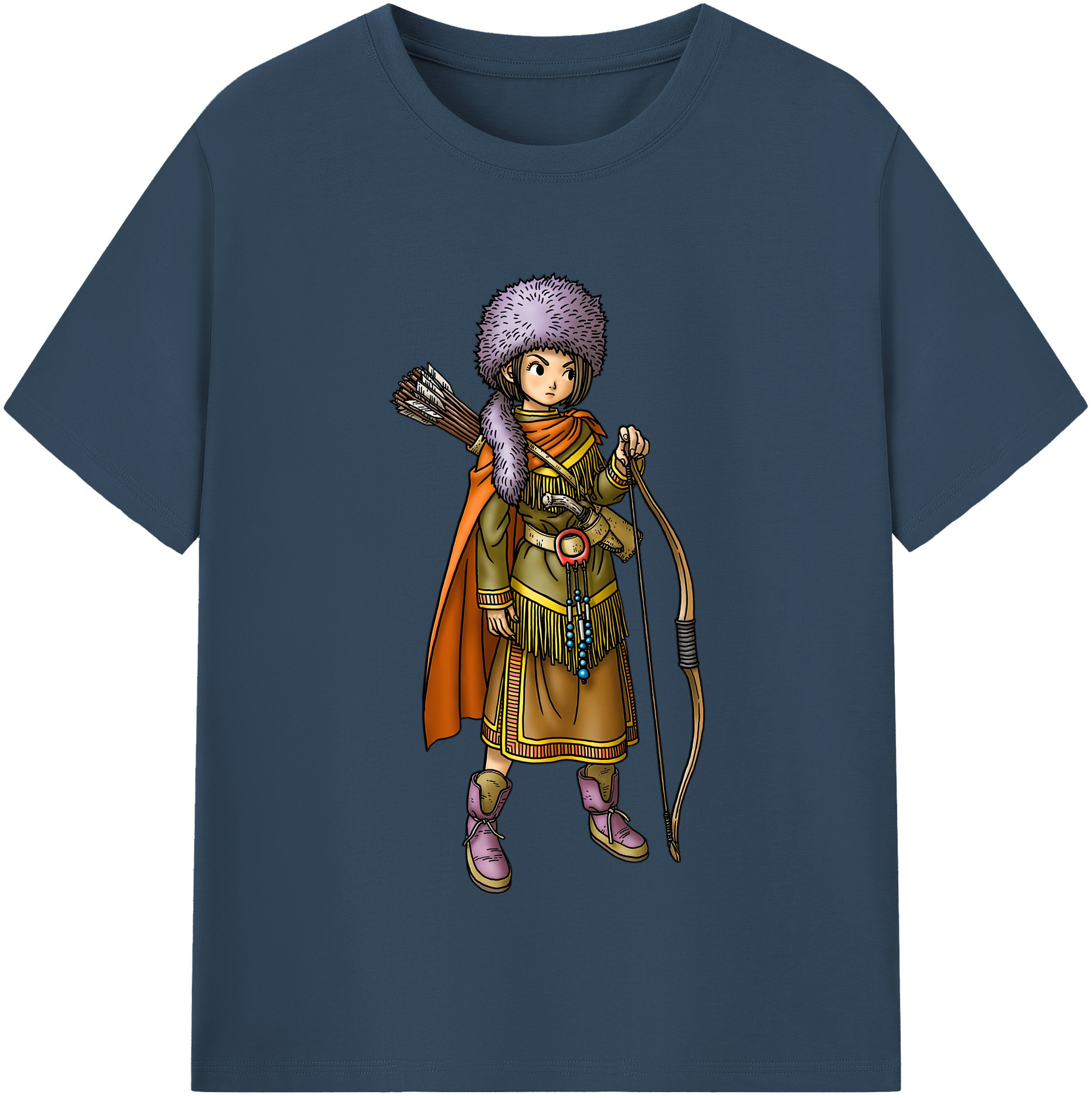 （画像用） ドラゴンクエスト Doragon Kuesuto Dragon Quest 綿100％半袖Tシャツ（フロントプリント）