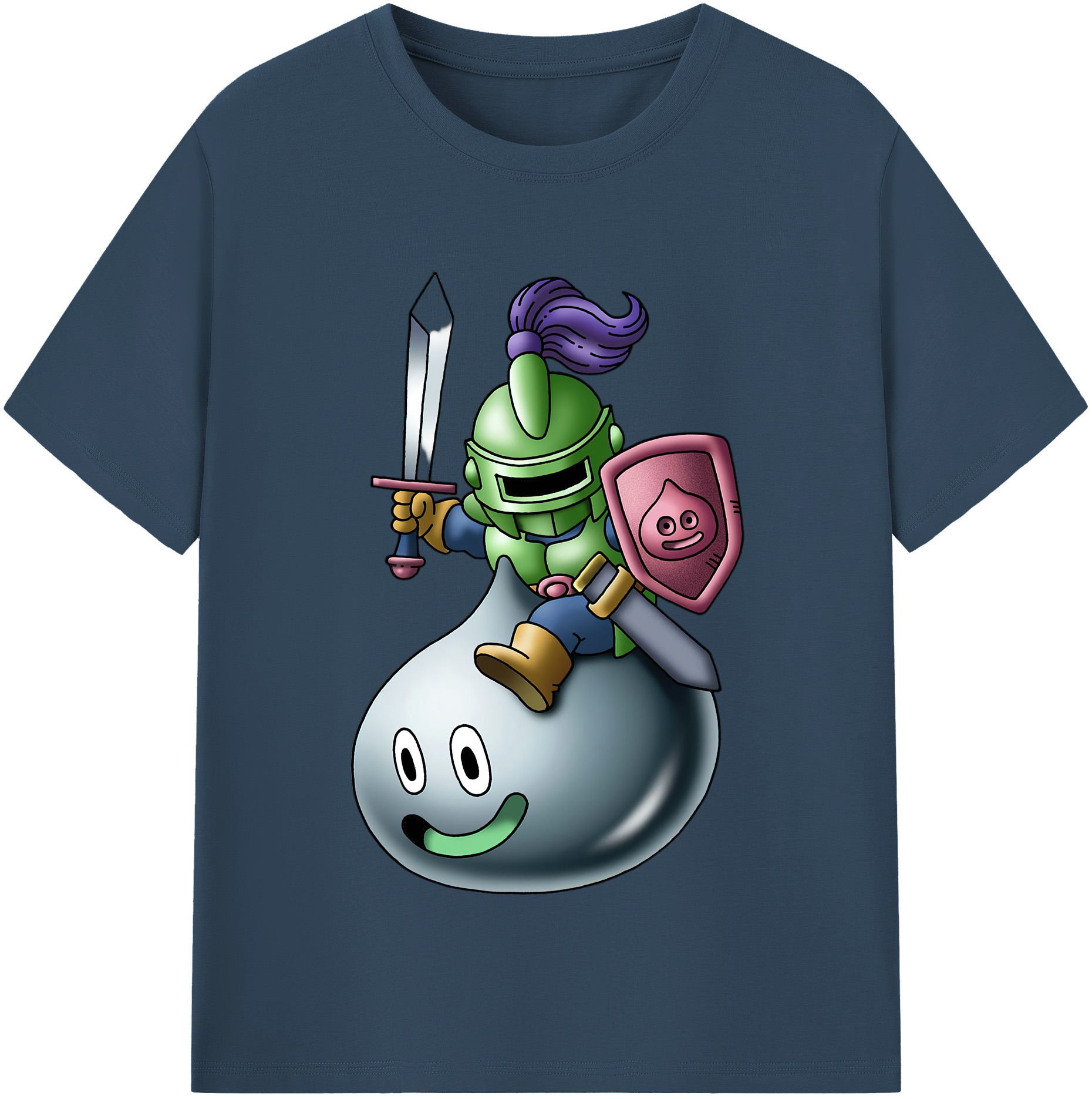 （画像用） ドラゴンクエスト Doragon Kuesuto Dragon Quest 綿100％半袖Tシャツ（フロントプリント）