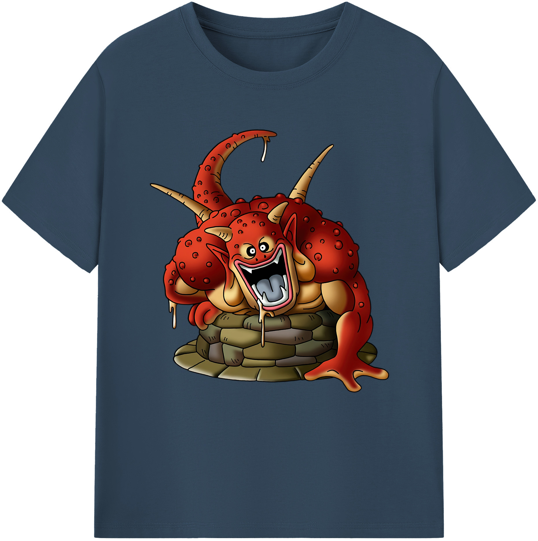 （画像用） ドラゴンクエスト Doragon Kuesuto Dragon Quest 綿100％半袖Tシャツ（フロントプリント）