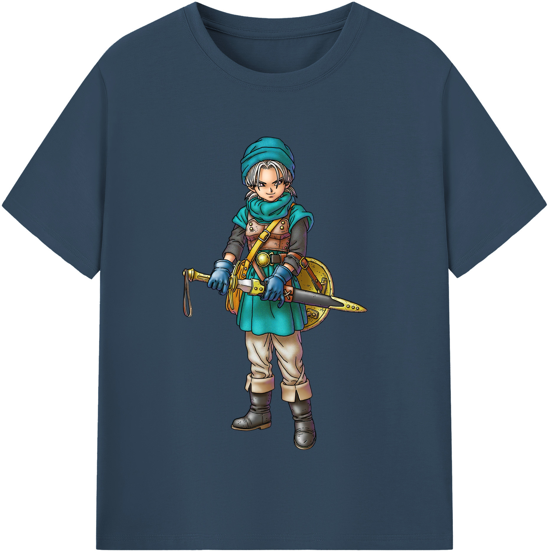 （画像用） ドラゴンクエスト Doragon Kuesuto Dragon Quest 綿100％半袖Tシャツ（フロントプリント）