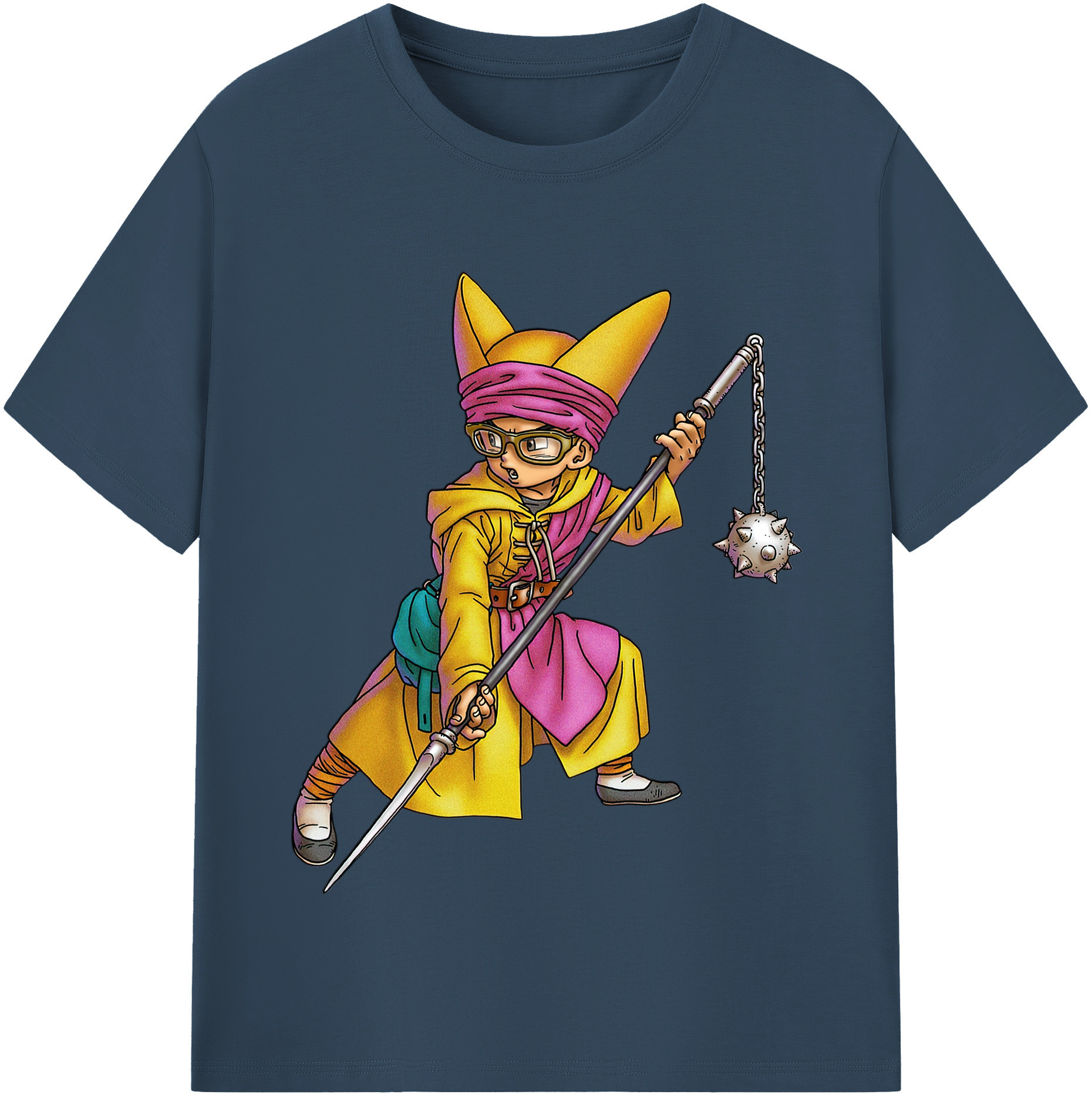 （画像用） ドラゴンクエスト Doragon Kuesuto Dragon Quest 綿100％半袖Tシャツ（フロントプリント）