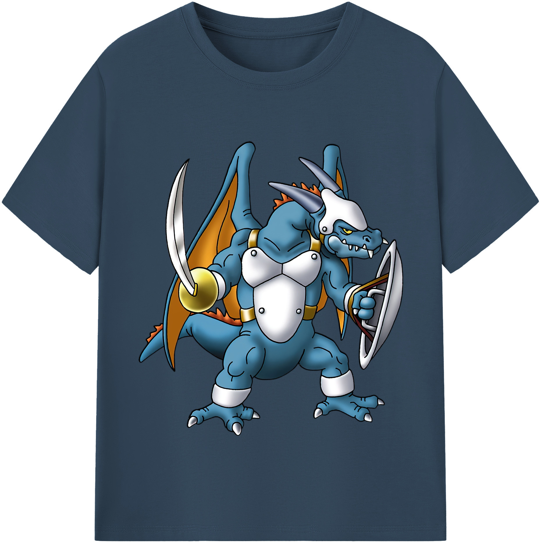 （画像用） ドラゴンクエスト Doragon Kuesuto Dragon Quest 綿100％半袖Tシャツ（フロントプリント）