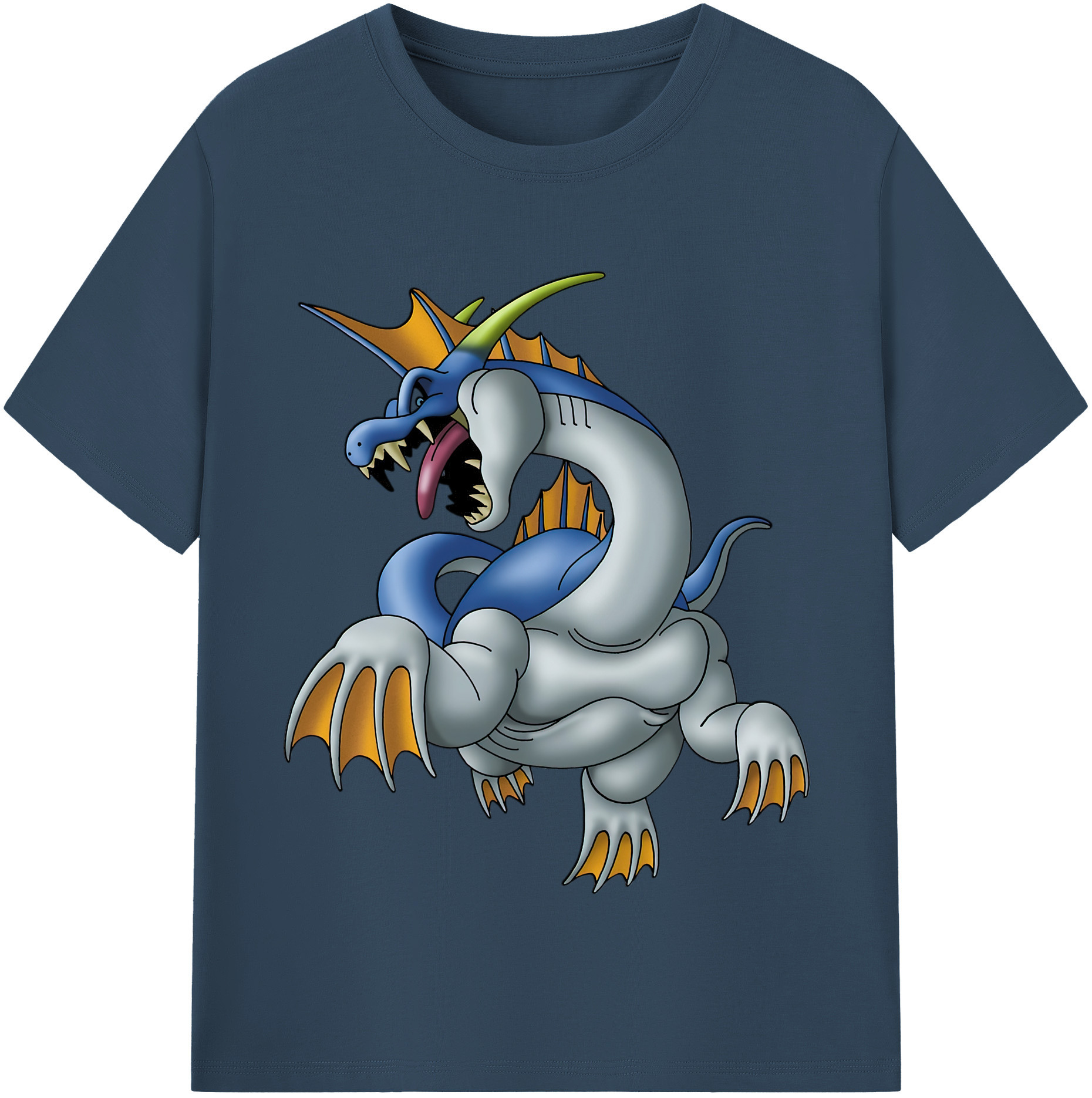 （画像用） ドラゴンクエスト Doragon Kuesuto Dragon Quest 綿100％半袖Tシャツ（フロントプリント）