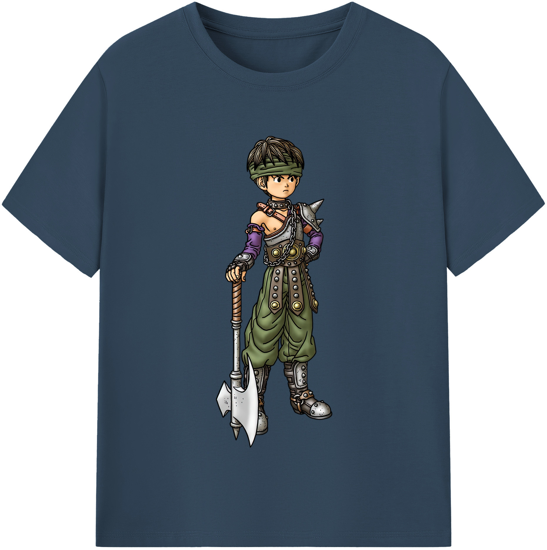（画像用） ドラゴンクエスト Doragon Kuesuto Dragon Quest 綿100％半袖Tシャツ（フロントプリント）