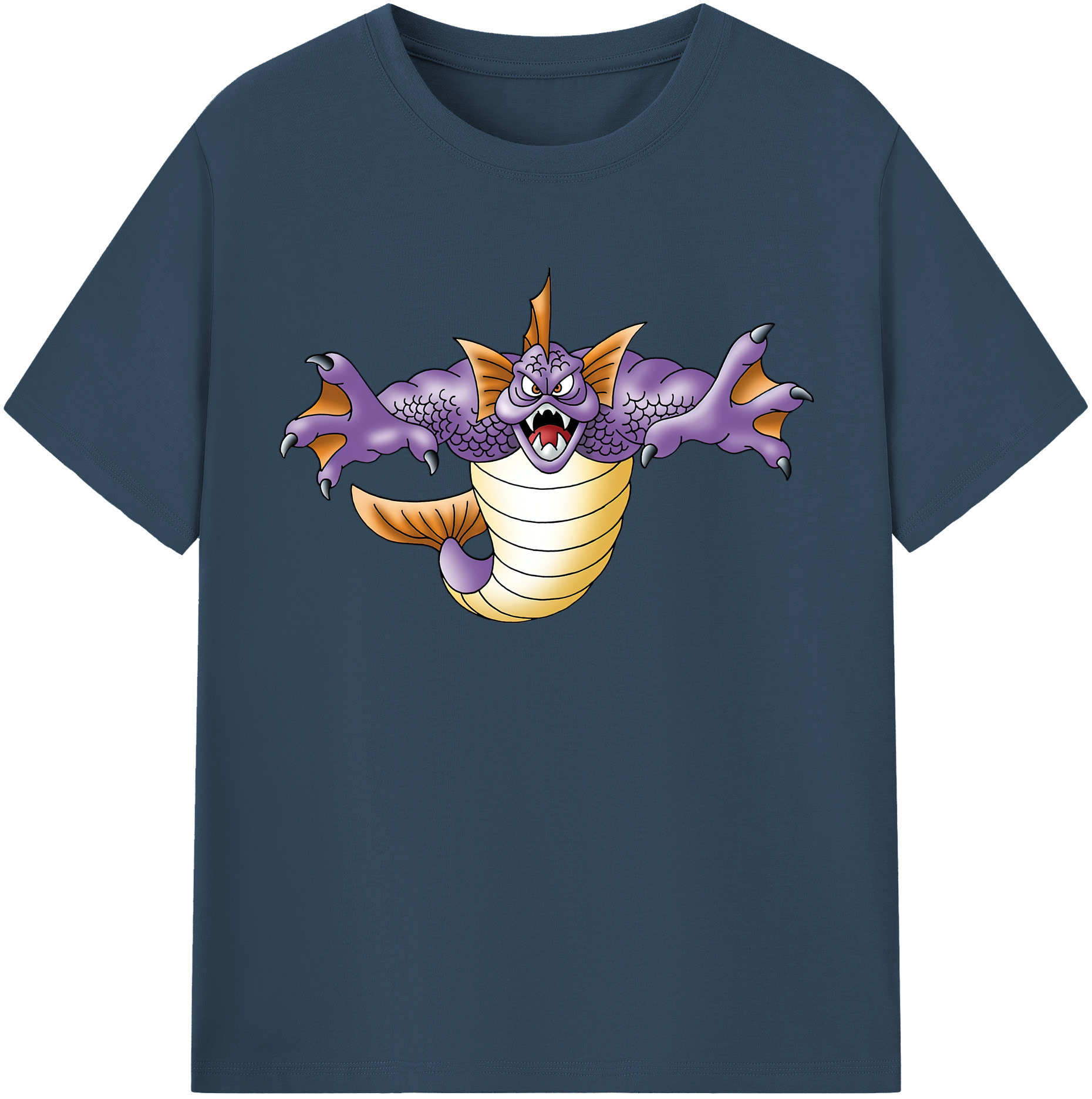 （画像用） ドラゴンクエスト Doragon Kuesuto Dragon Quest 綿100％半袖Tシャツ（フロントプリント）