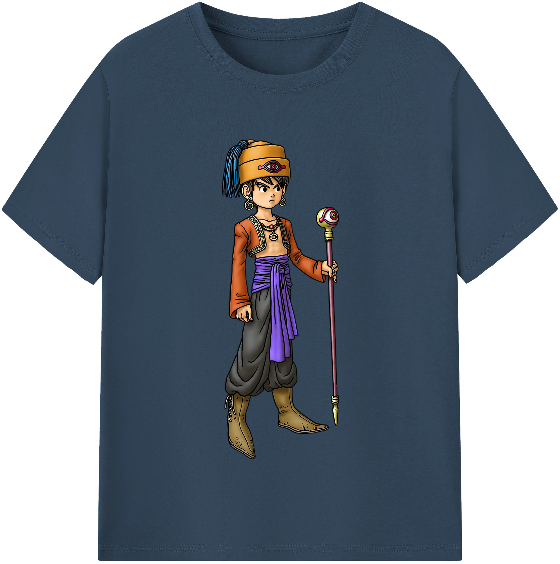 （画像用） ドラゴンクエスト Doragon Kuesuto Dragon Quest 綿100％半袖Tシャツ（フロントプリント）