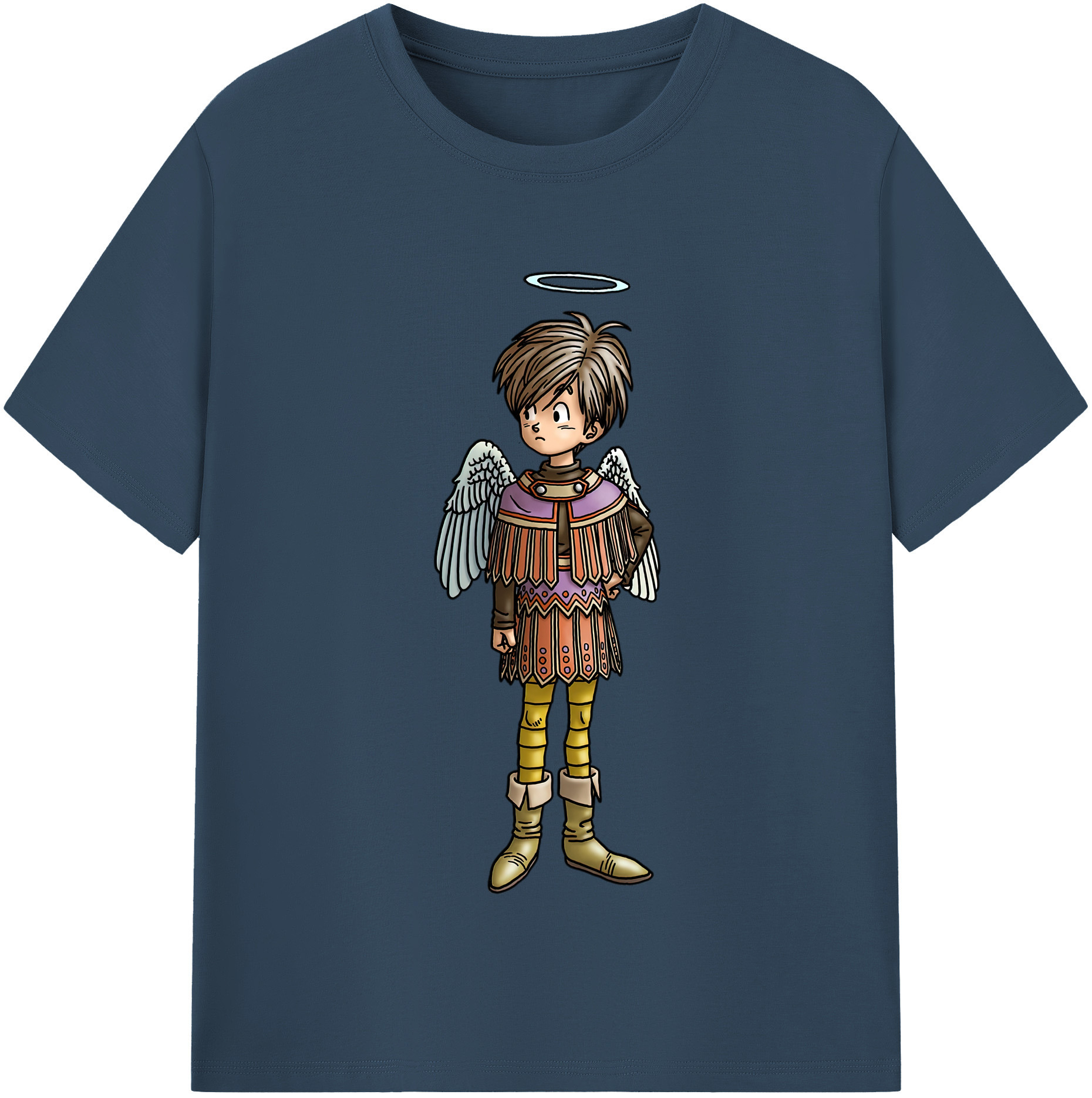 （画像用） ドラゴンクエスト Doragon Kuesuto Dragon Quest 綿100％半袖Tシャツ（フロントプリント）