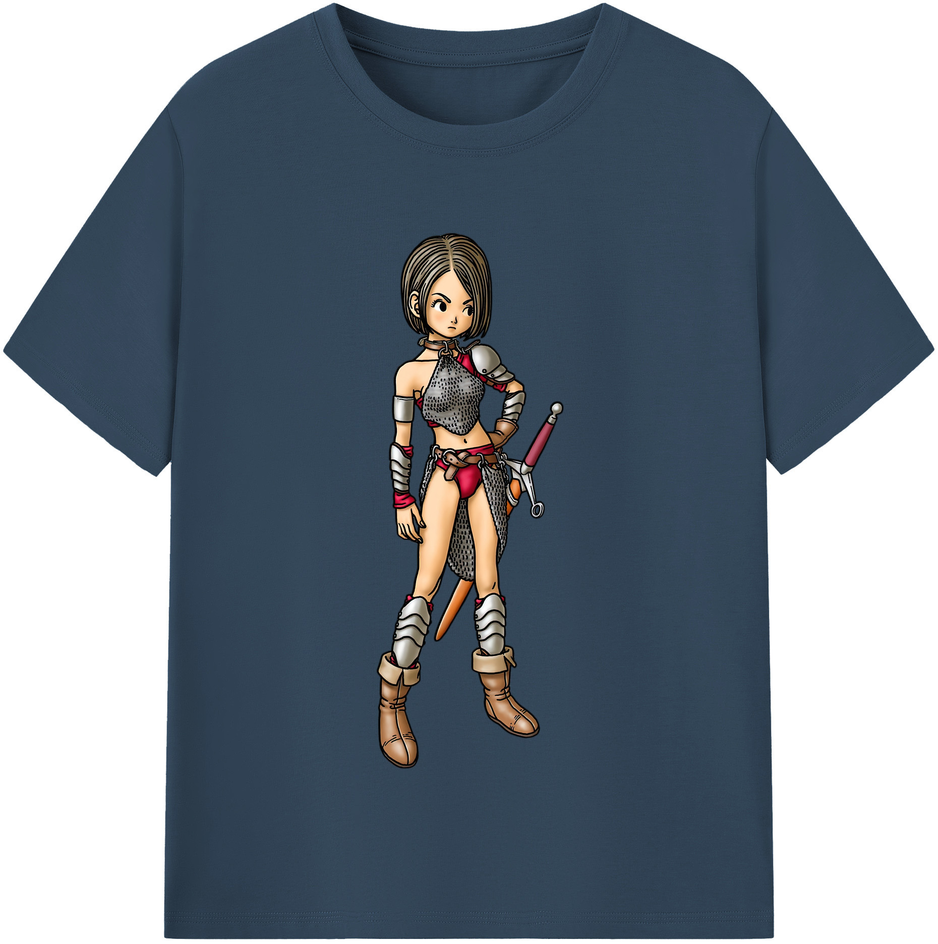 （画像用） ドラゴンクエスト Doragon Kuesuto Dragon Quest 綿100％半袖Tシャツ（フロントプリント）