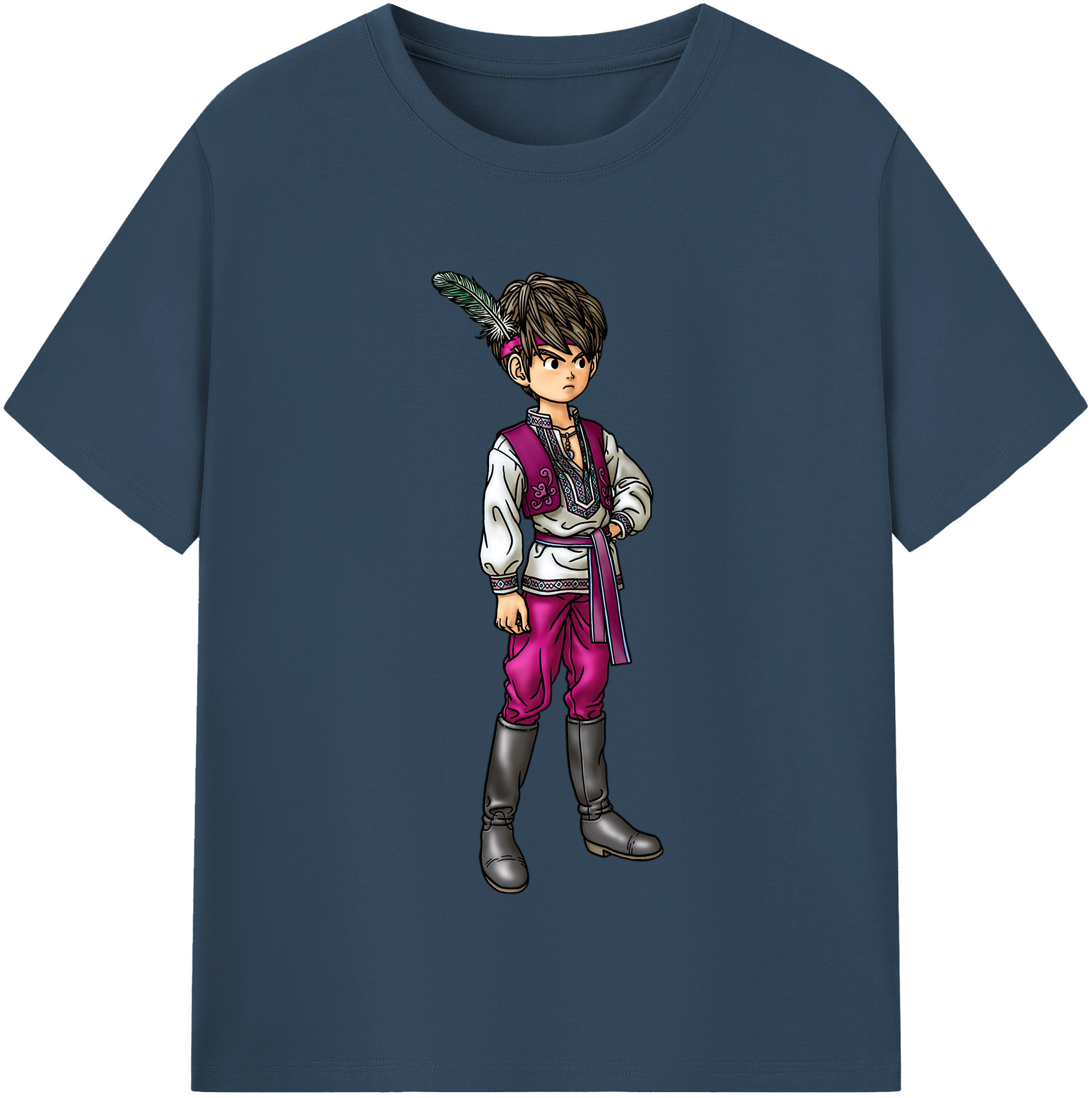 （画像用） ドラゴンクエスト Doragon Kuesuto Dragon Quest 綿100％半袖Tシャツ（フロントプリント）