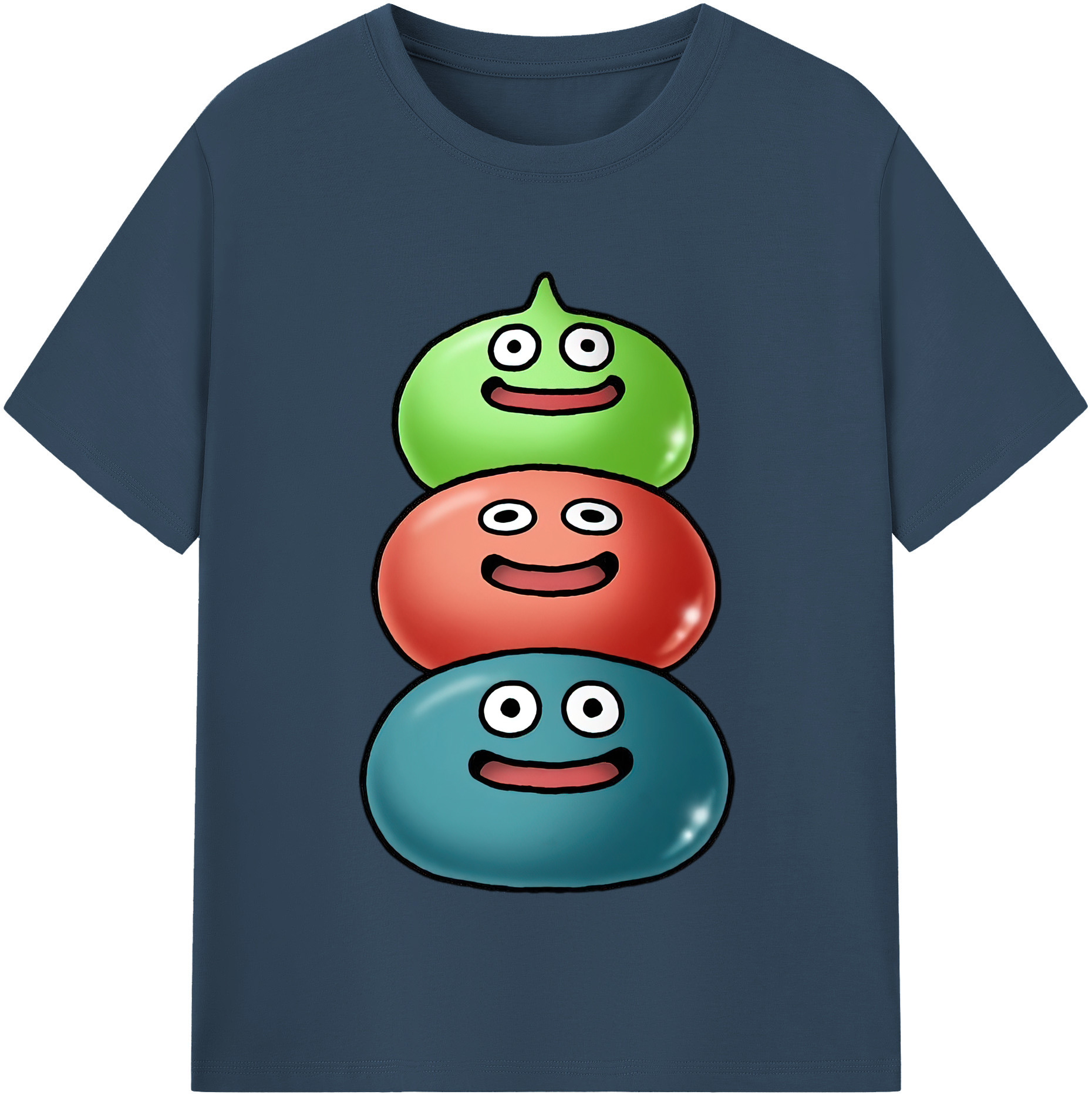 （画像用） ドラゴンクエスト Doragon Kuesuto Dragon Quest 綿100％半袖Tシャツ（フロントプリント）