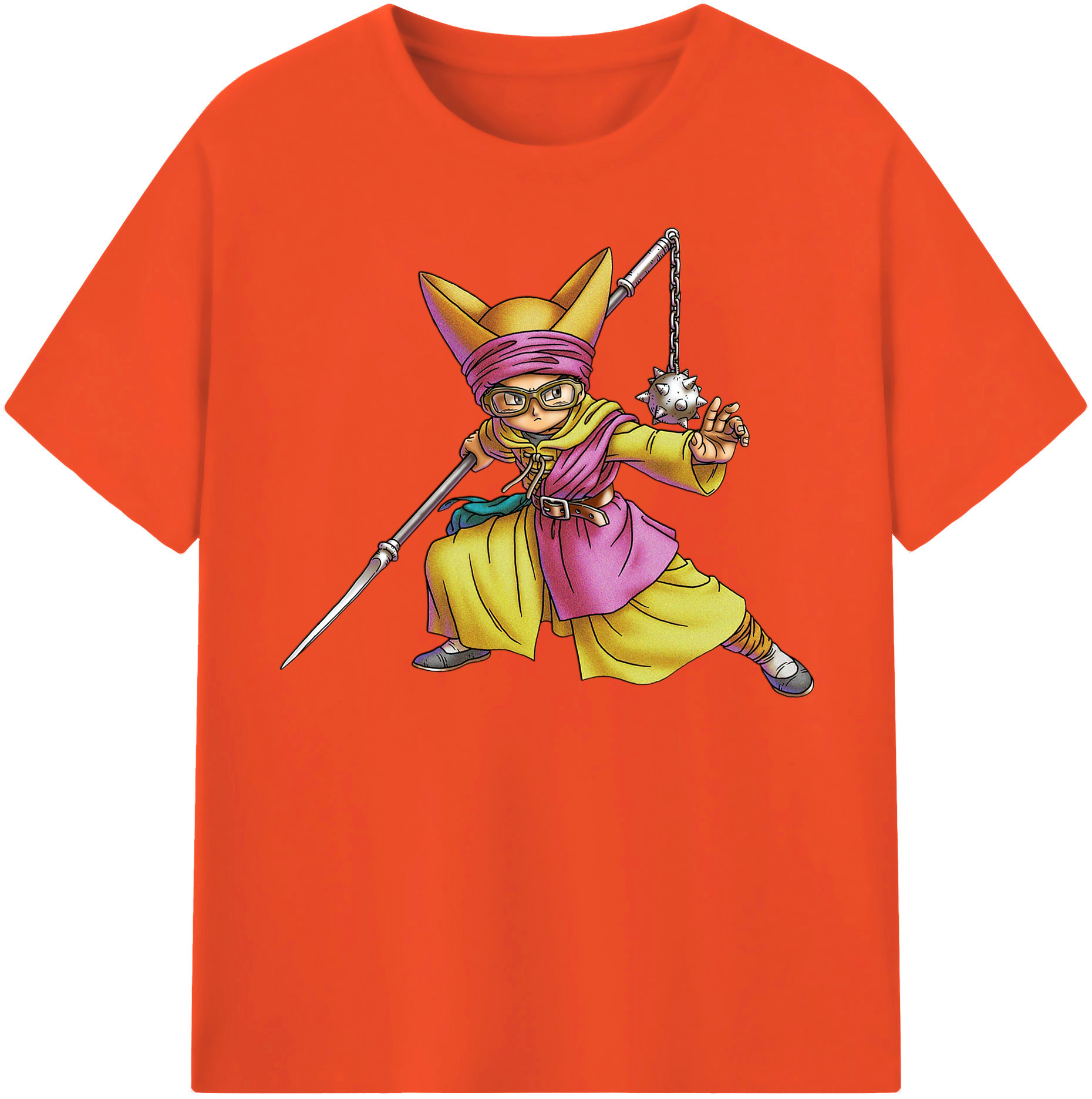 （画像用） ドラゴンクエスト Doragon Kuesuto Dragon Quest 綿100％半袖Tシャツ（フロントプリント）