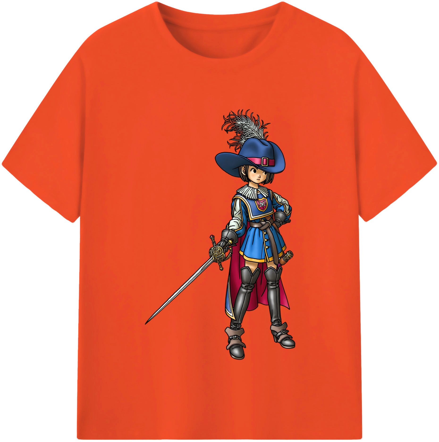 （画像用） ドラゴンクエスト Doragon Kuesuto Dragon Quest 綿100％半袖Tシャツ（フロントプリント）