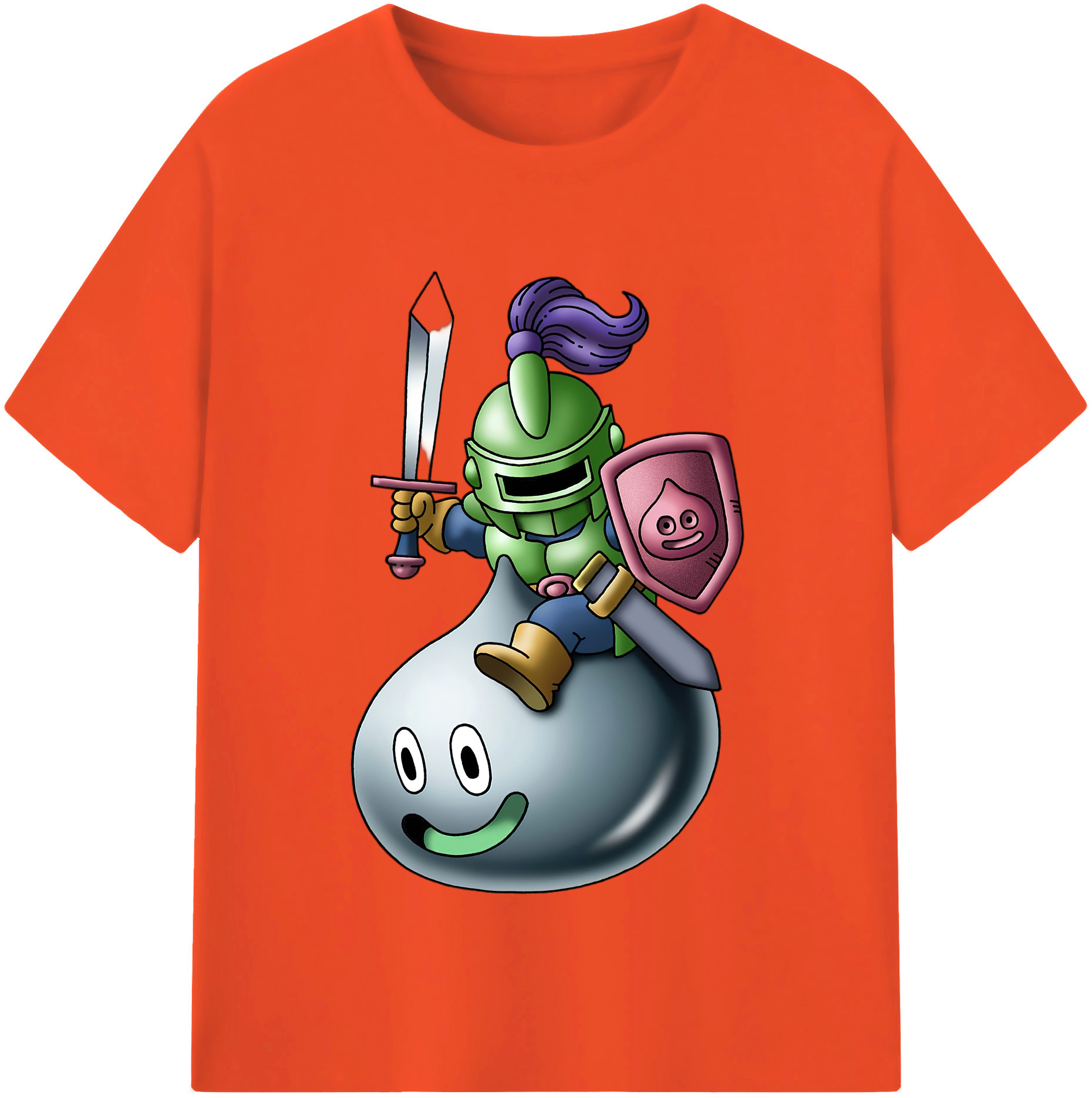 （画像用） ドラゴンクエスト Doragon Kuesuto Dragon Quest 綿100％半袖Tシャツ（フロントプリント）